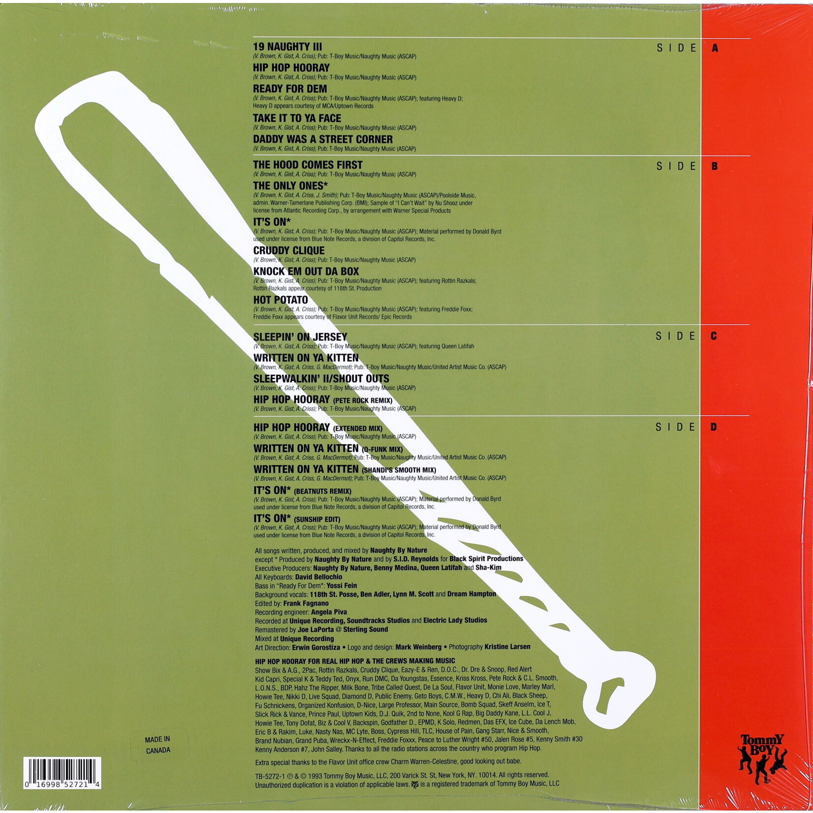 NAUGHTY BY NATURE - 19 NAUGHTY III - 30TH ANNIVERSARY REMASTERED COLOURED CLEAR ORANGE 2LP