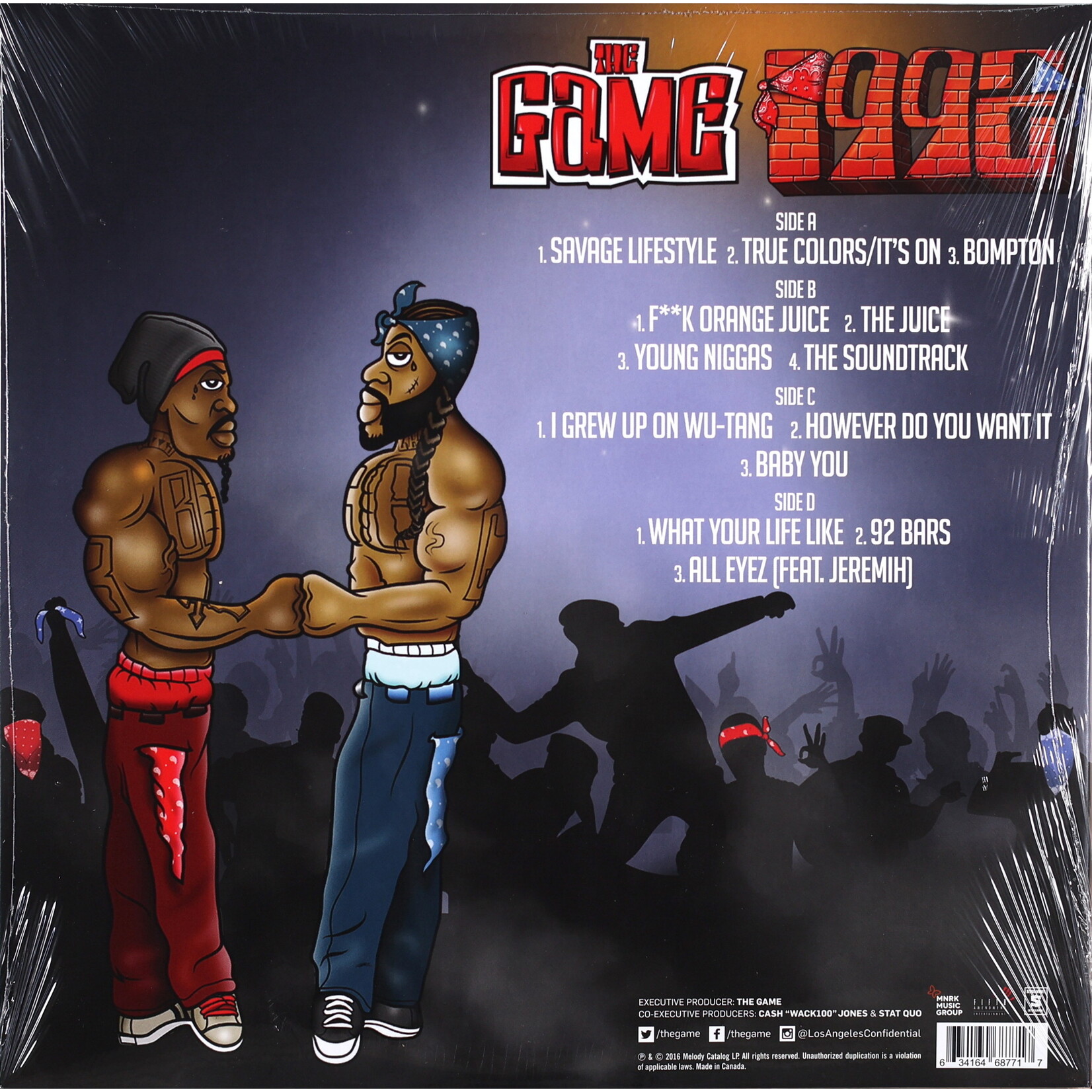 THE GAME - 1992 - RSD 23 GATEFOLD COLOURED CLEAR 2LP + DOWNLOAD CODE
