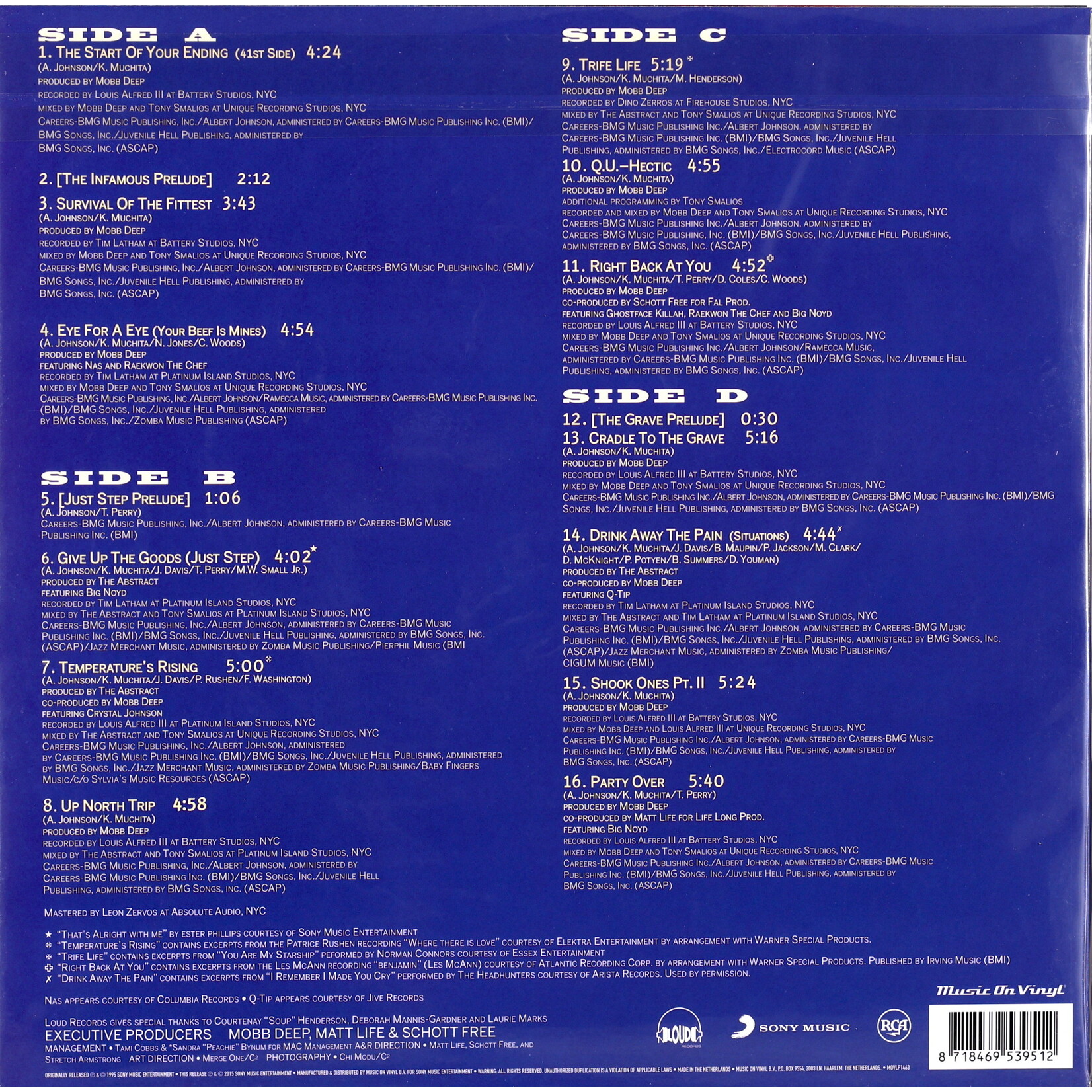 MOBB DEEP - INFAMOUS - AUDIOPHILE MASTERED 2LP