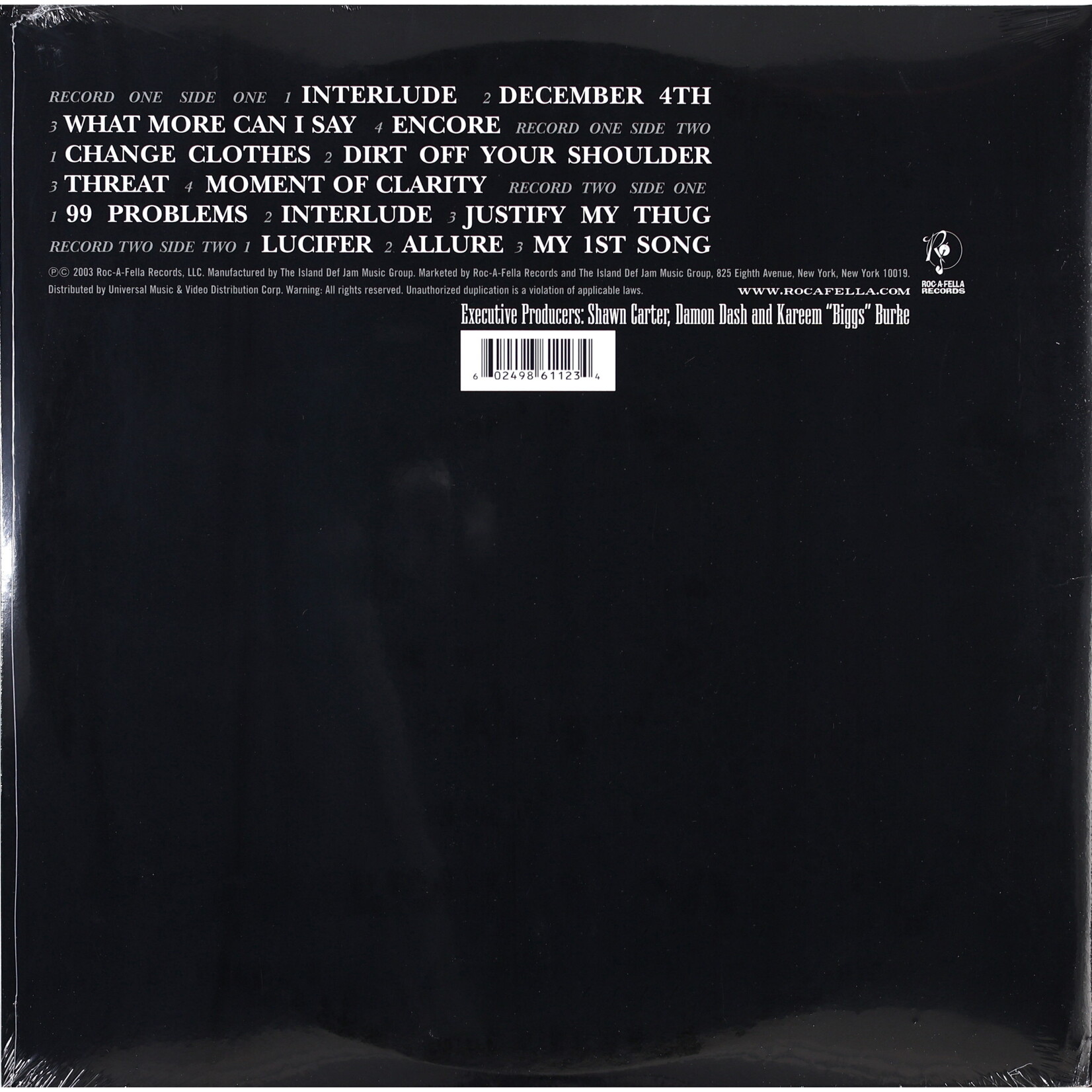 JAY-Z - THE BLACK ALBUM - GATEFOLD 2LP