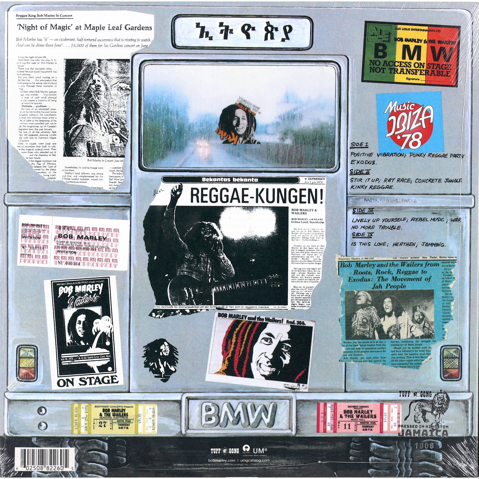 MARLEY, BOB & THE WAILERS - BABYLON BY BUS - LTD REISSUE TUFF GONG PRESSED IN KINGSTON JAMAICA  2LP