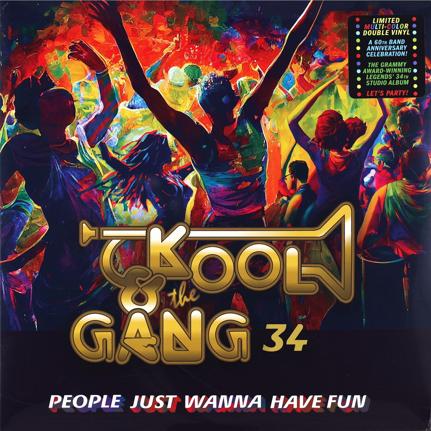 KOOL & THE GANG - PEOPLE JUST WANNA HAVE FUN - GATEFOLD COLOURED MULTI COLOR 2LP
