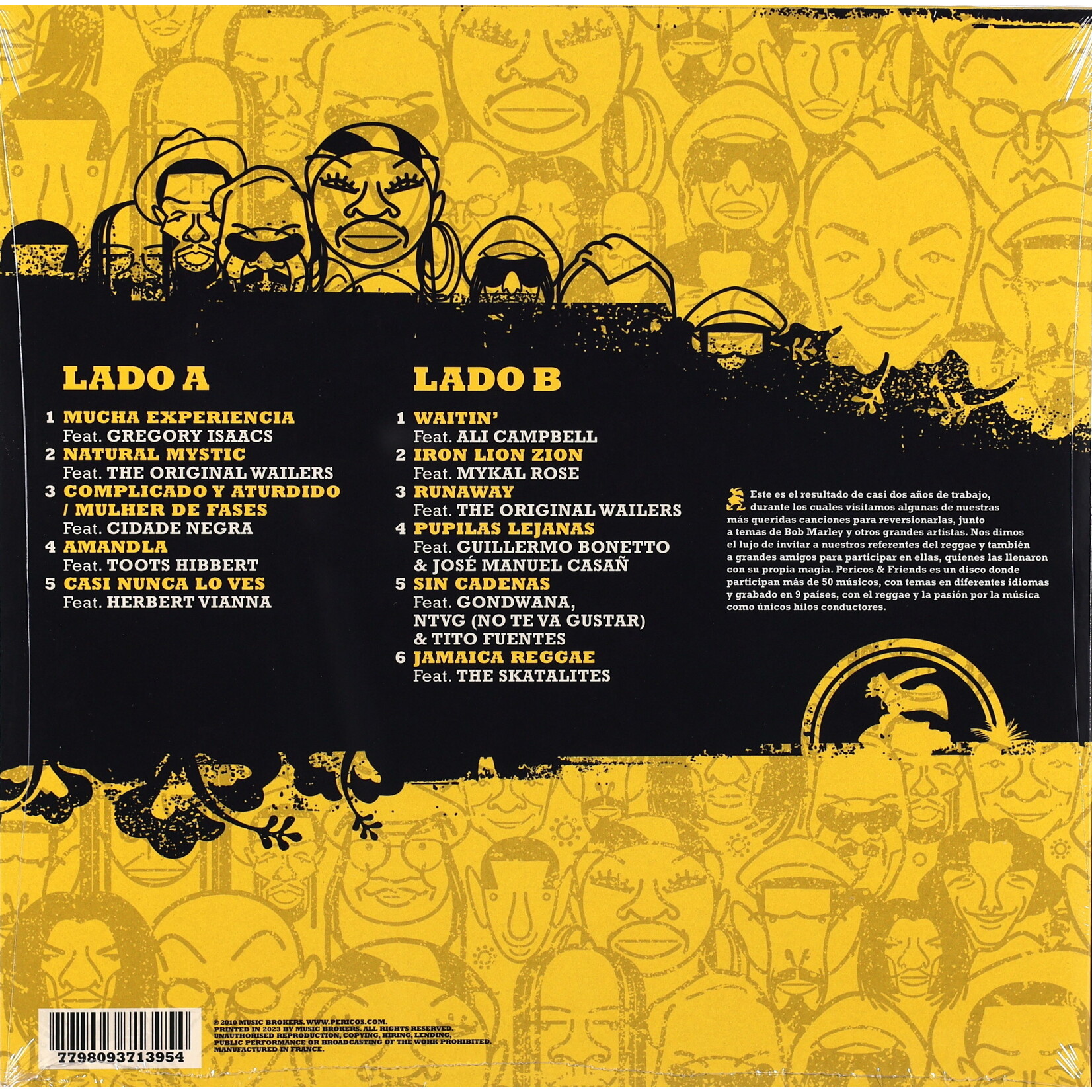 LOS PERICOS - PERICOS & FRIENDS - LTD COLOURED YELLOW LP