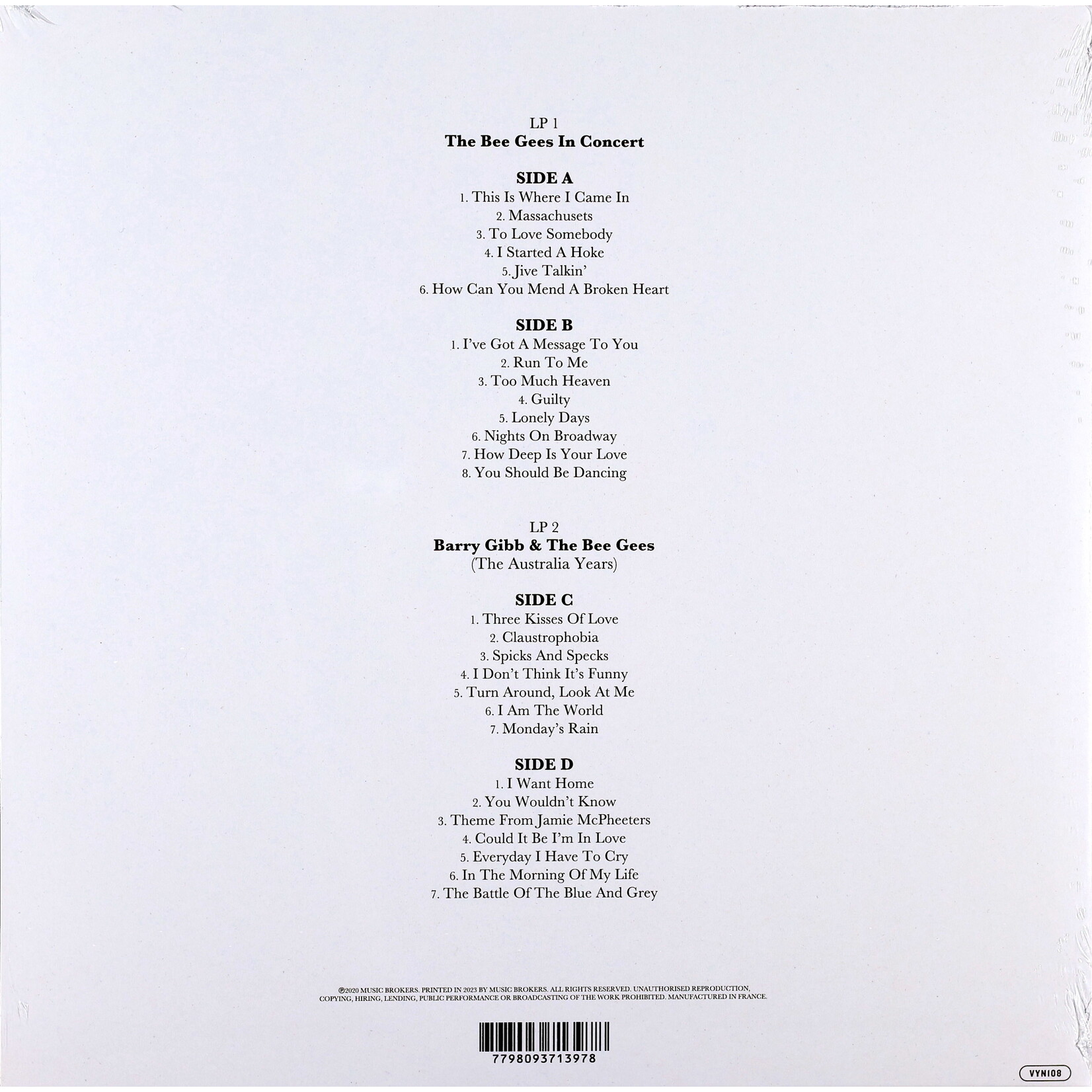 VARIOUS ARTISTS - MANY FACES OF BEE GEES - LTD GATEFOLD COLOURED 2LP