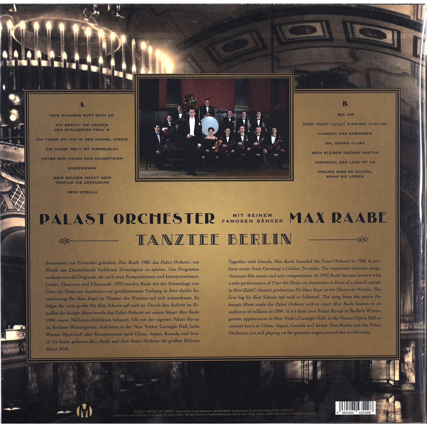 PALAST ORCHESTER MIT SEINEM SANGER MAX RAABE - TANZTEE BERLIN - COLOURED MARBLED LP