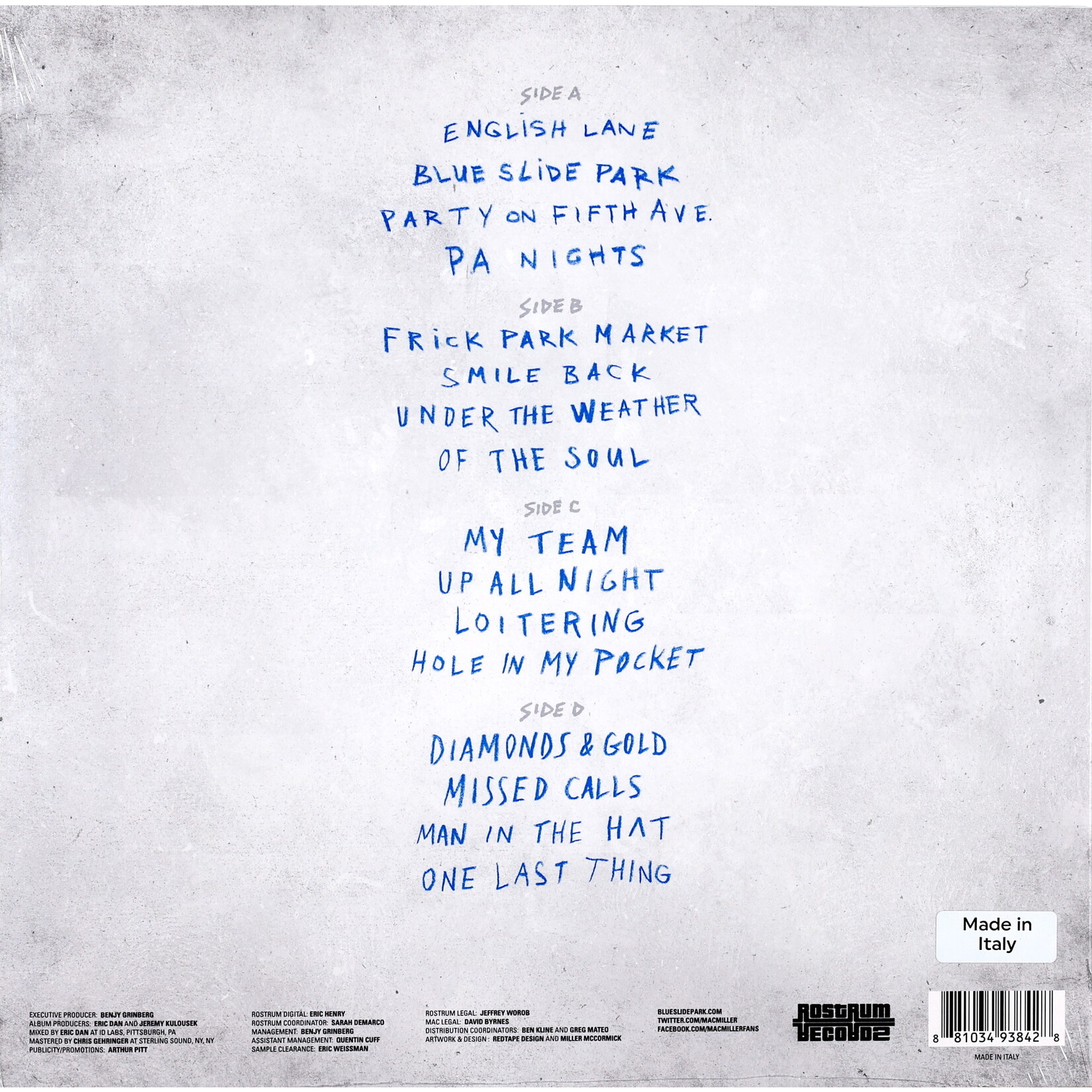 MILLER, MAC - BLUE SLIDE PARK - IMPORT 2LP