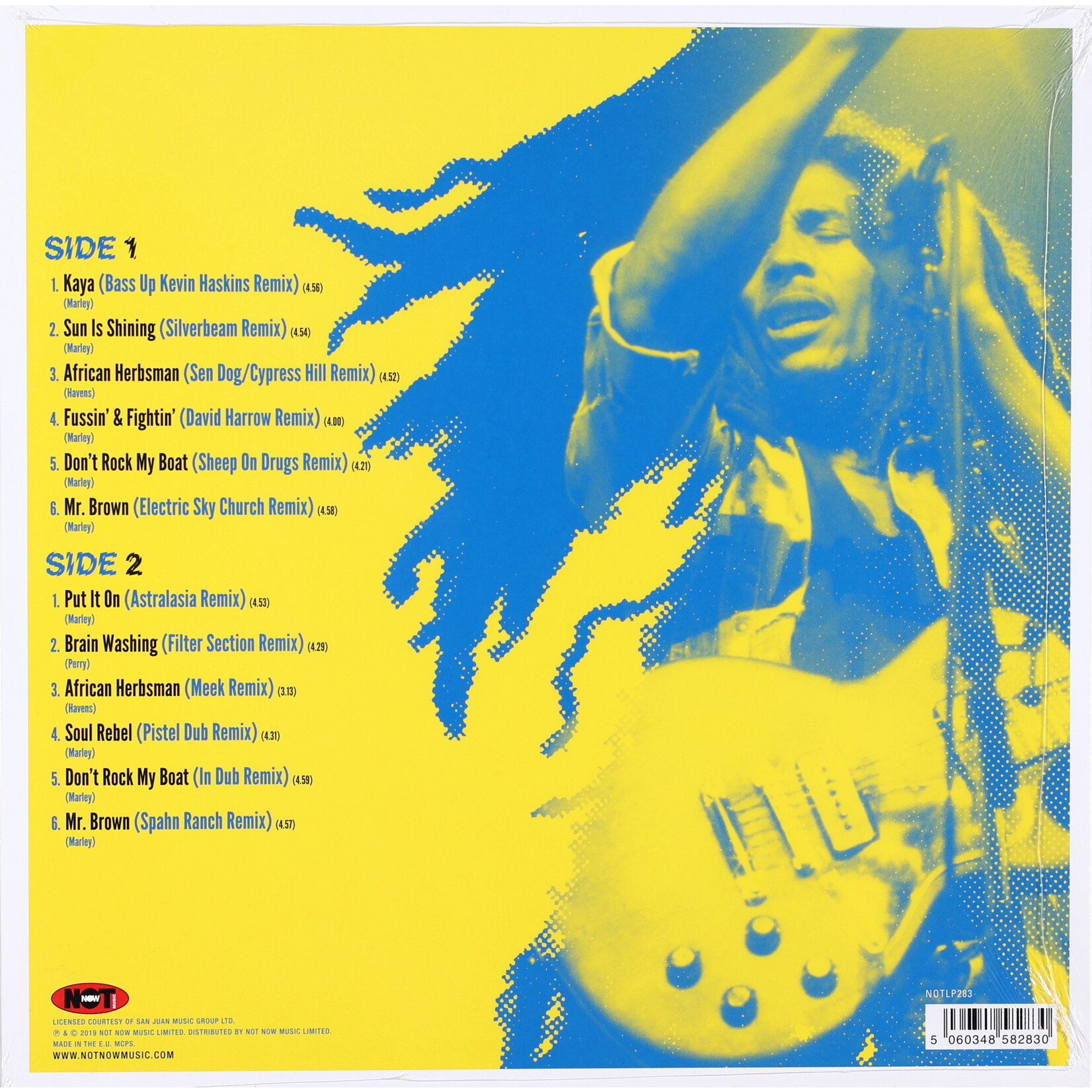 MARLEY, BOB - REMIXED - COLOURED YELLOW LP