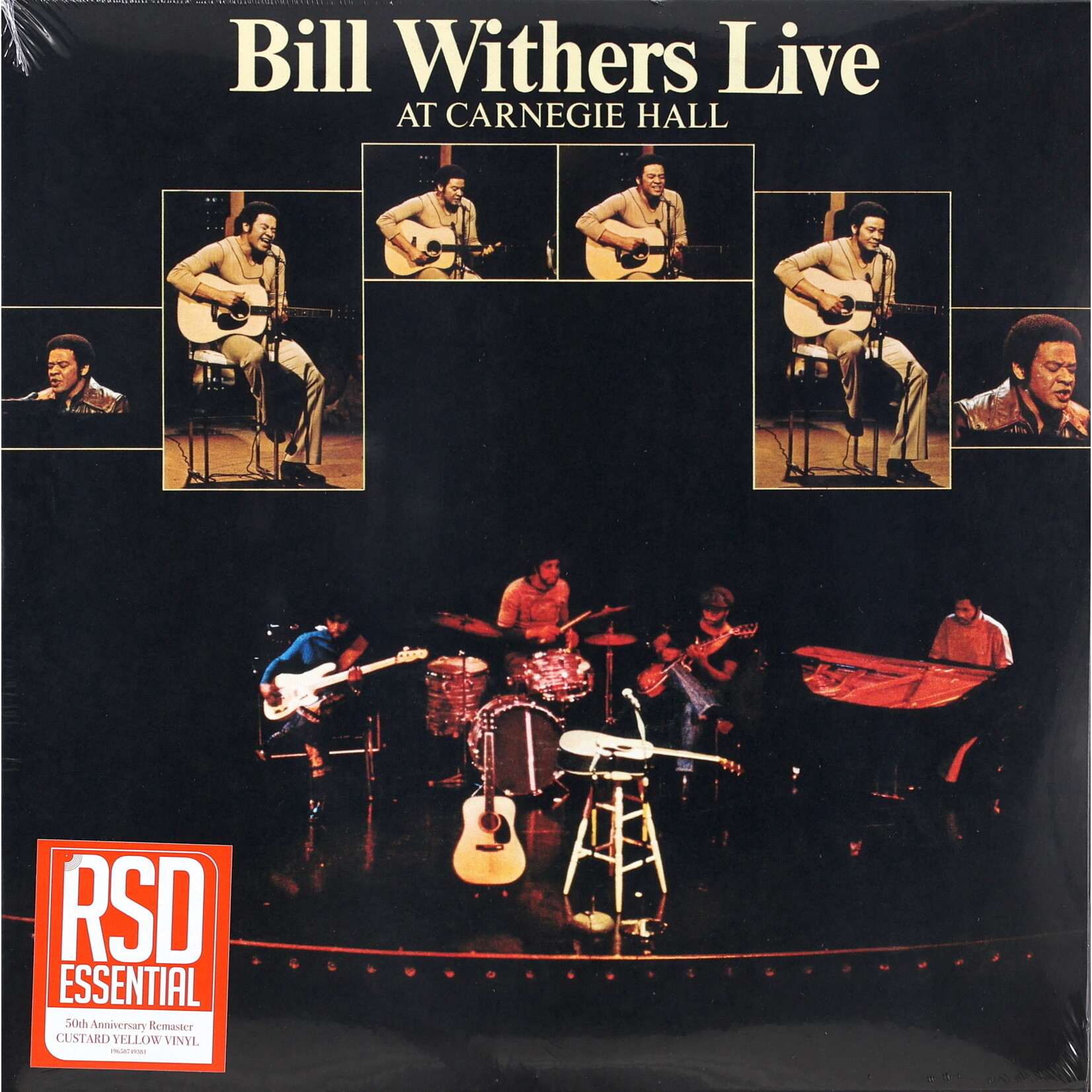WITHERS, BILL - LIVE AT CARNEGIE HALL - 50TH ANNIVERSARY REMASTERED COLOUR CUSTARD YELLOW 2LP