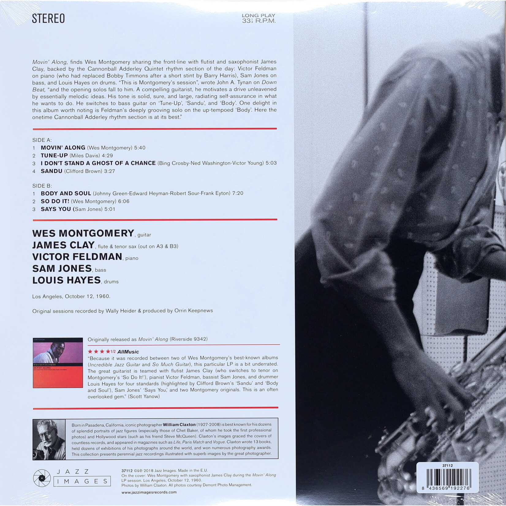 MONTGOMERY, WES - MOVIN' ALONG - GATEFOLD LP