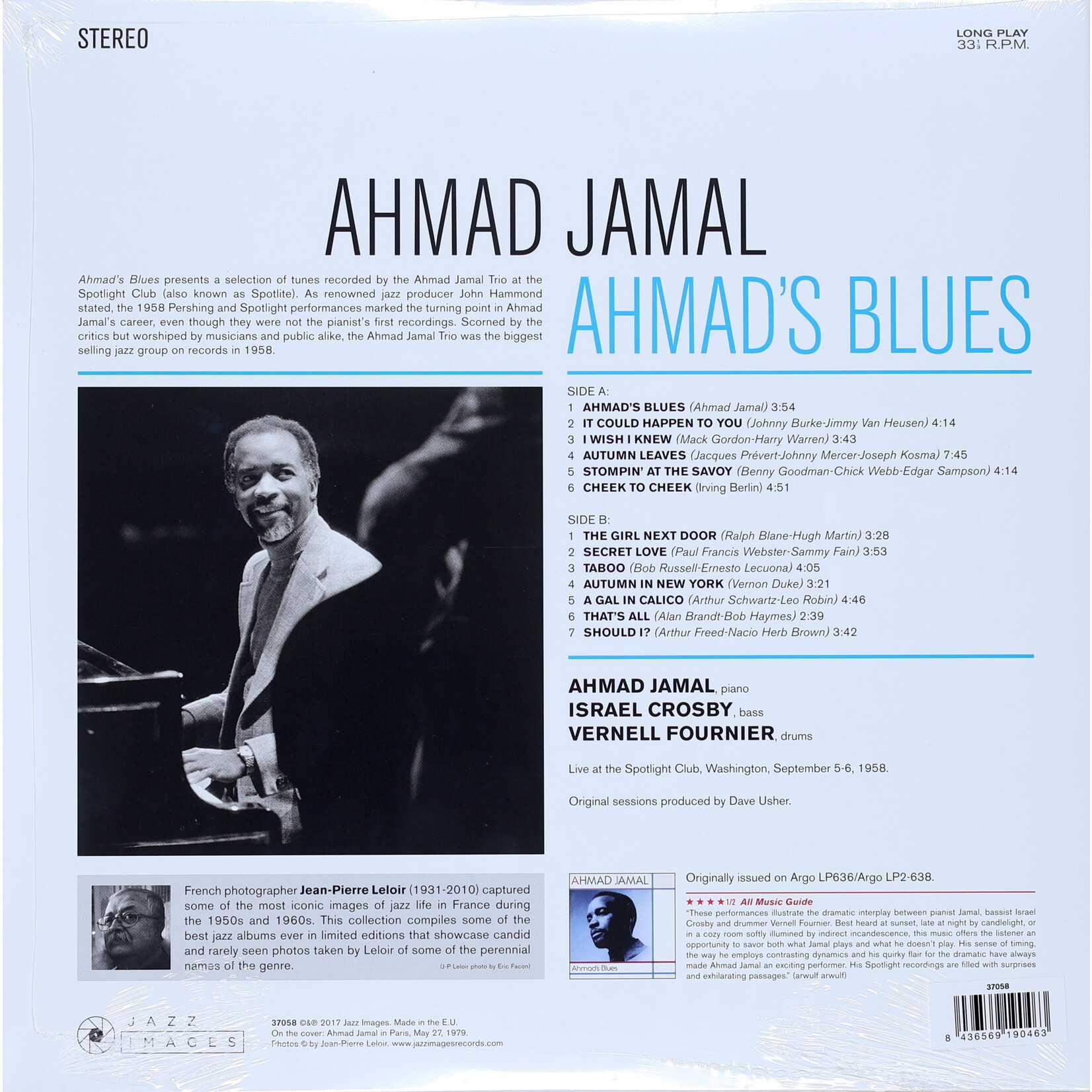 JAMAL, AHMAD - AHMAD'S BLUES - GATEFOLD LP