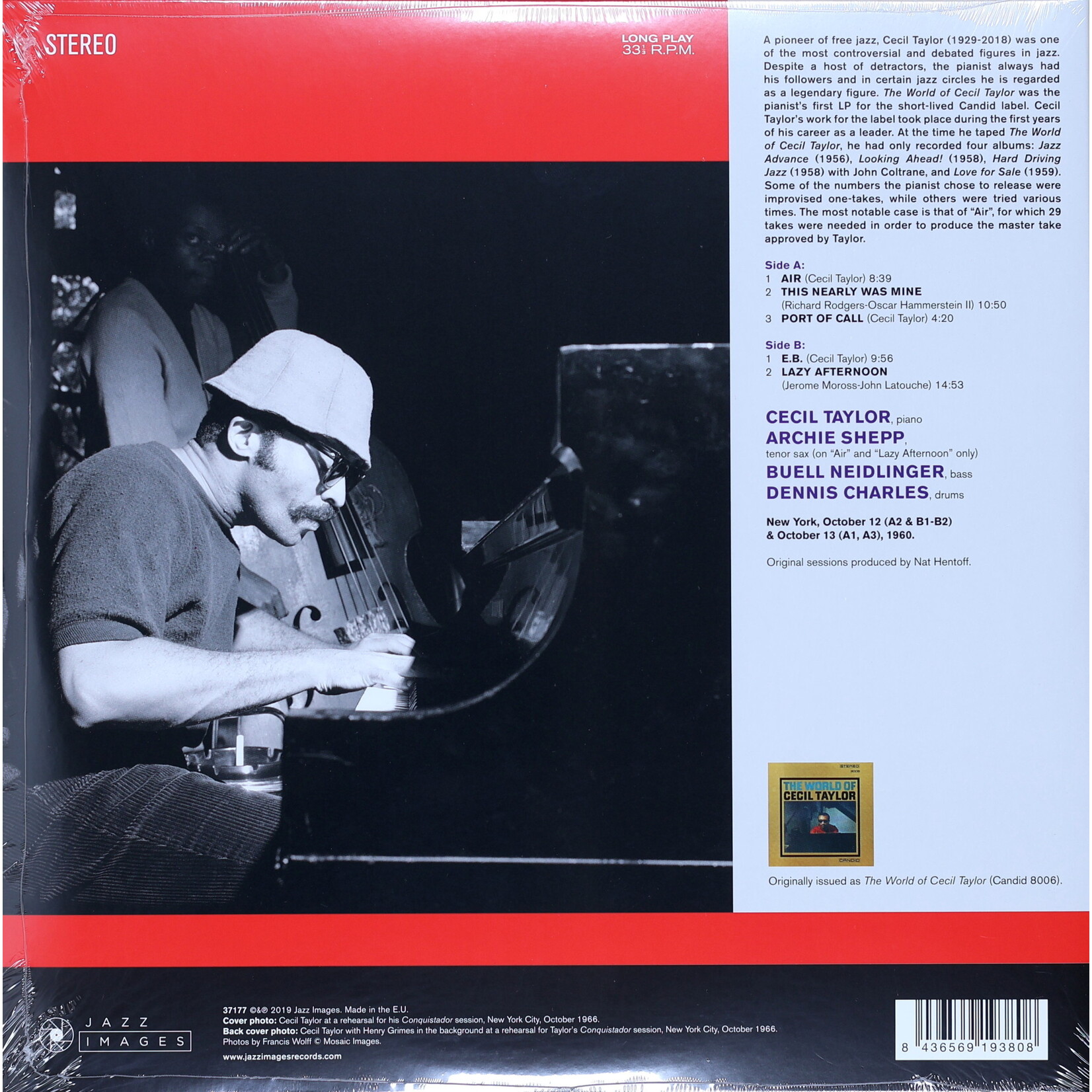 TAYLOR CECIL - WORLD OF CECIL TAYLOR - GATEFOLD - LP
