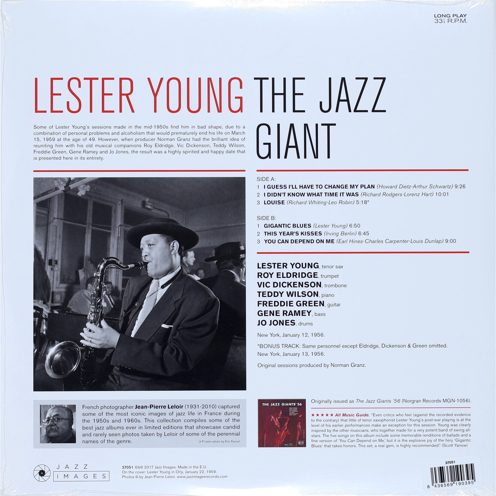 YOUNG, LESTER - JAZZ GIANT - GATEFOLD LP