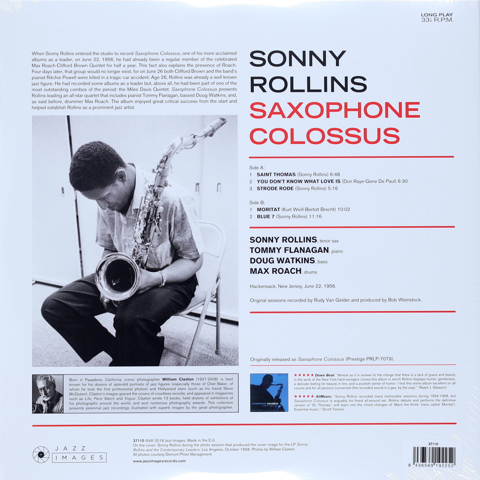 ROLLINS, SONNY - SAXOPHONE COLOSSUS - GATEFOLD LP