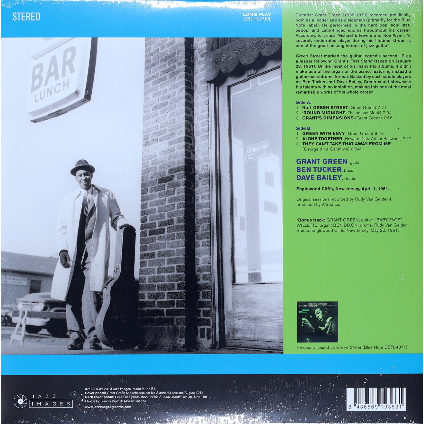 GREEN, GRANT - GREEN STREET - LTD GATEFOLD LP