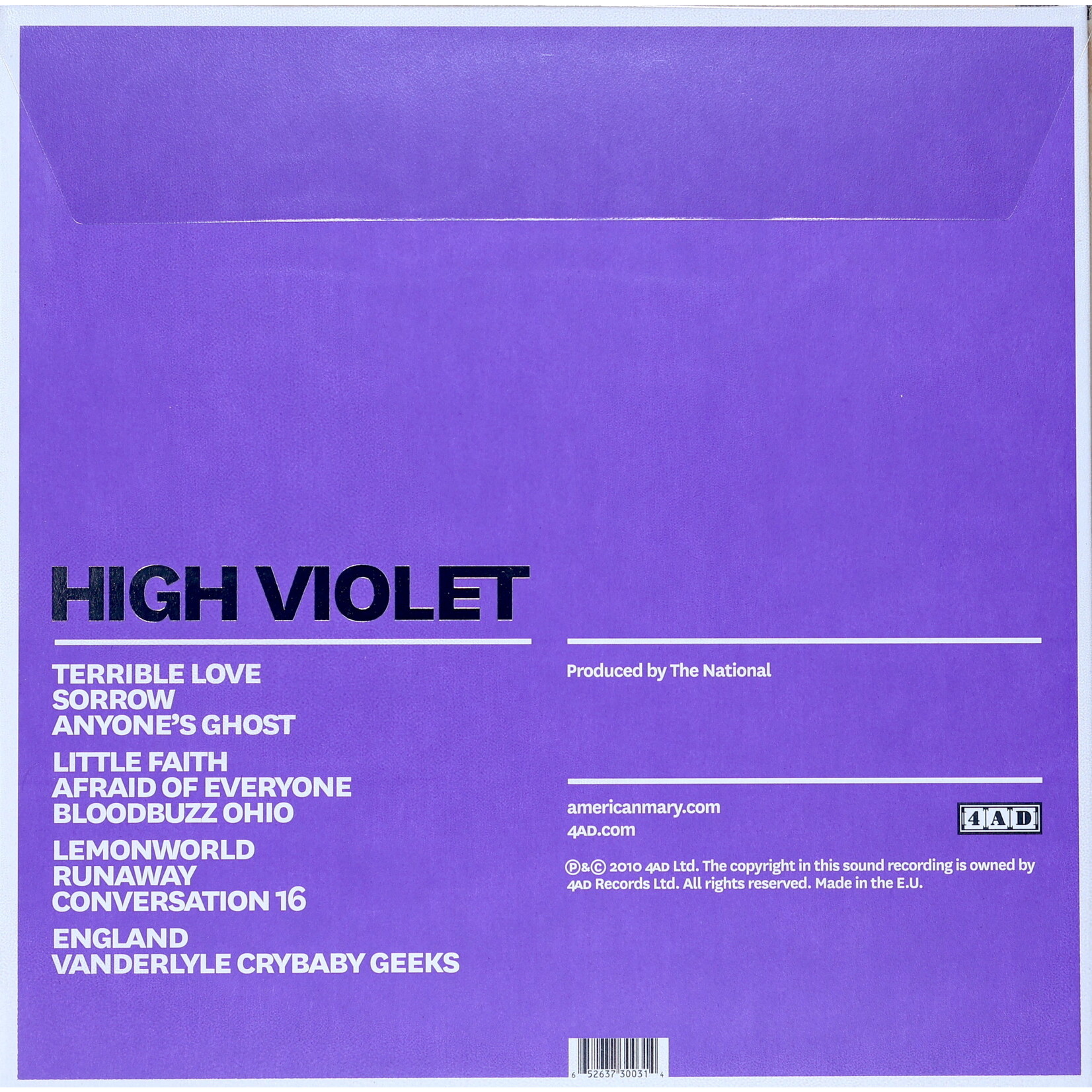 NATIONAL - HIGH VIOLET - GATEFOLD 2LP