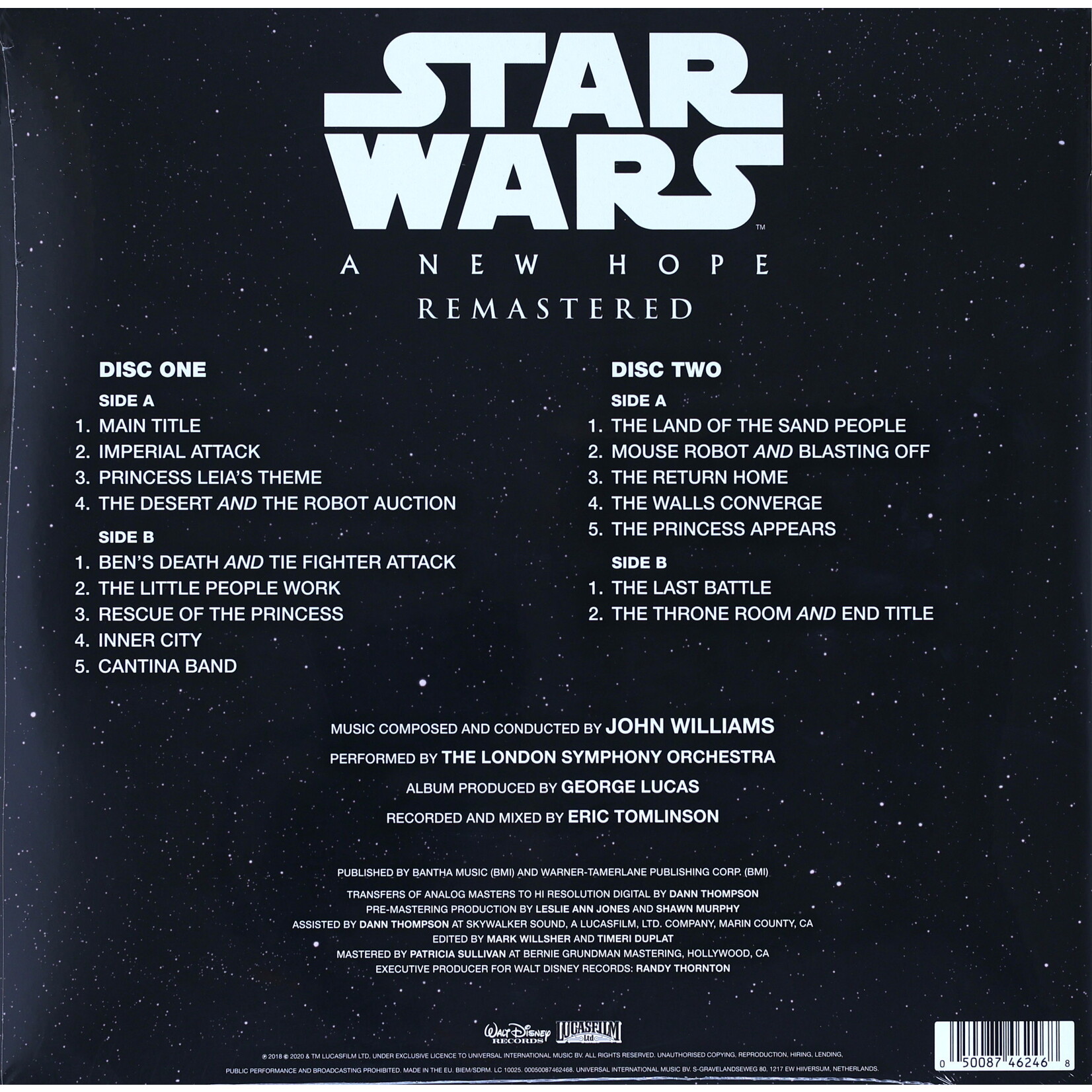 WILLIAMS, JOHN - STAR WARS: A NEW HOPE - OST REMASTERD GATEFOLD 2LP