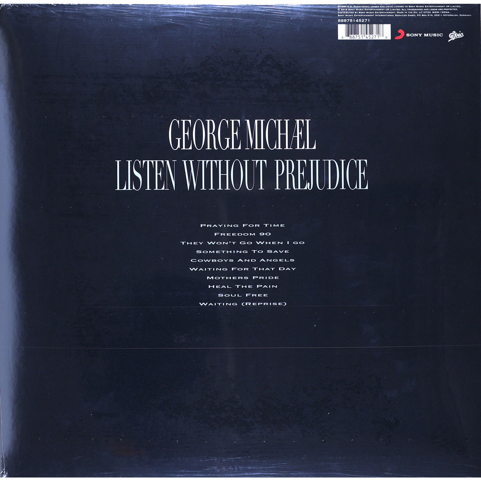 MICHAEL, GEORGE - LISTEN WITHOUT PREJUDICE - REMASTERED REISSUE LP