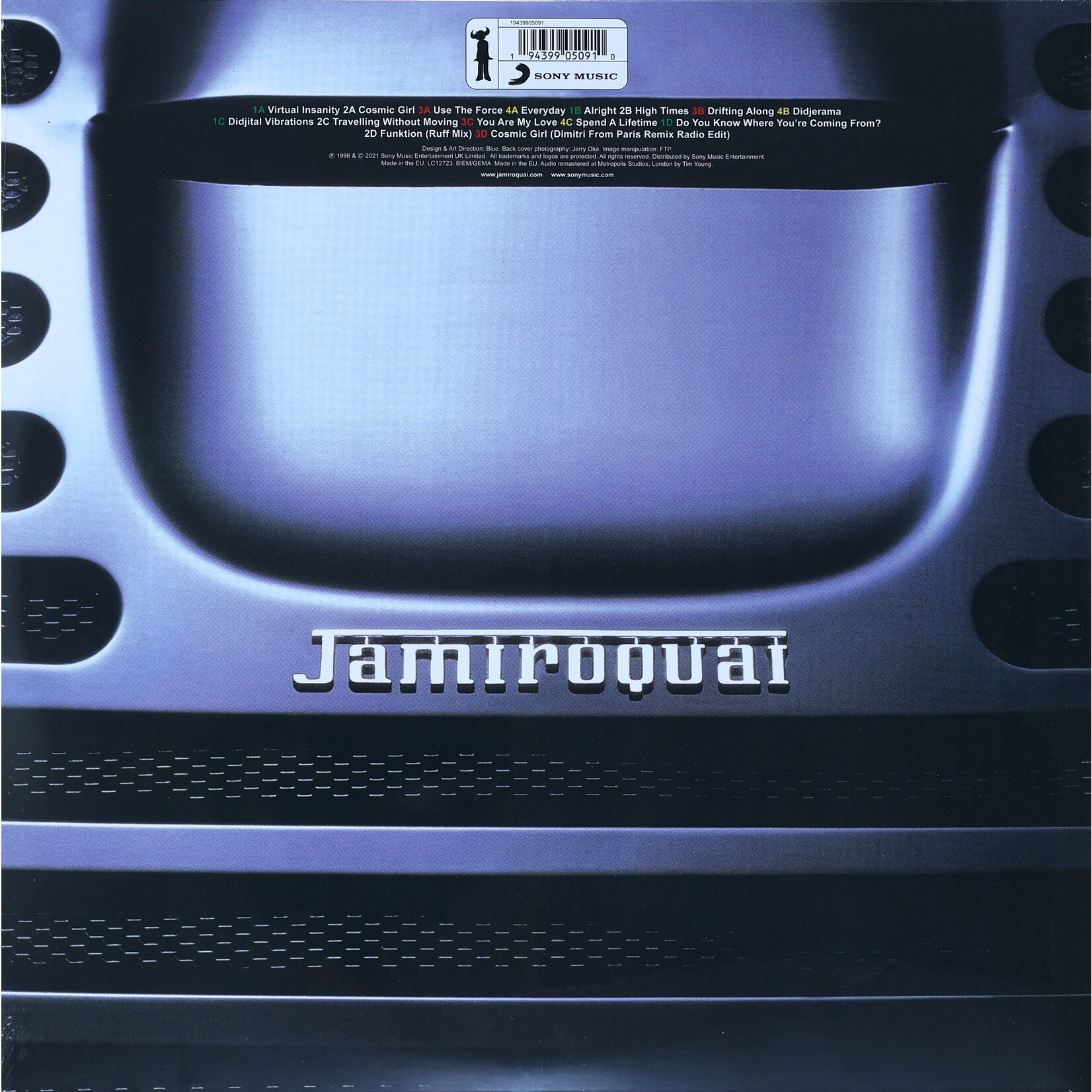 JAMIROQUAI - TRAVELLING WITHOUT MOVING - 25TH ANNIVERSARY REMASTERED  GATEFOLD COLORED YELLOW 2LP