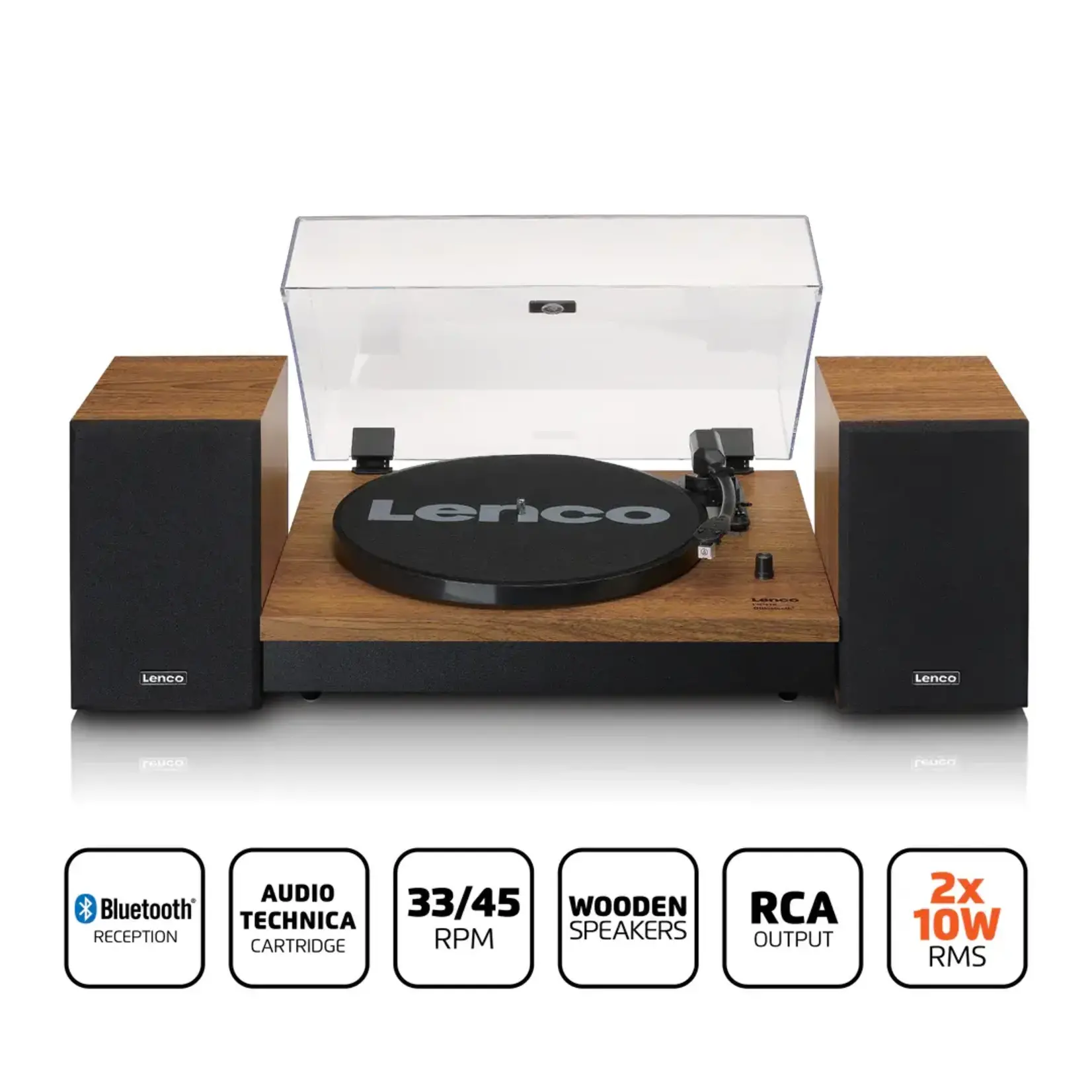 LENCO LS-310WD - TURNTABLE WITH BLUETOOTH® AND TWO SEPARATE SPEAKERS