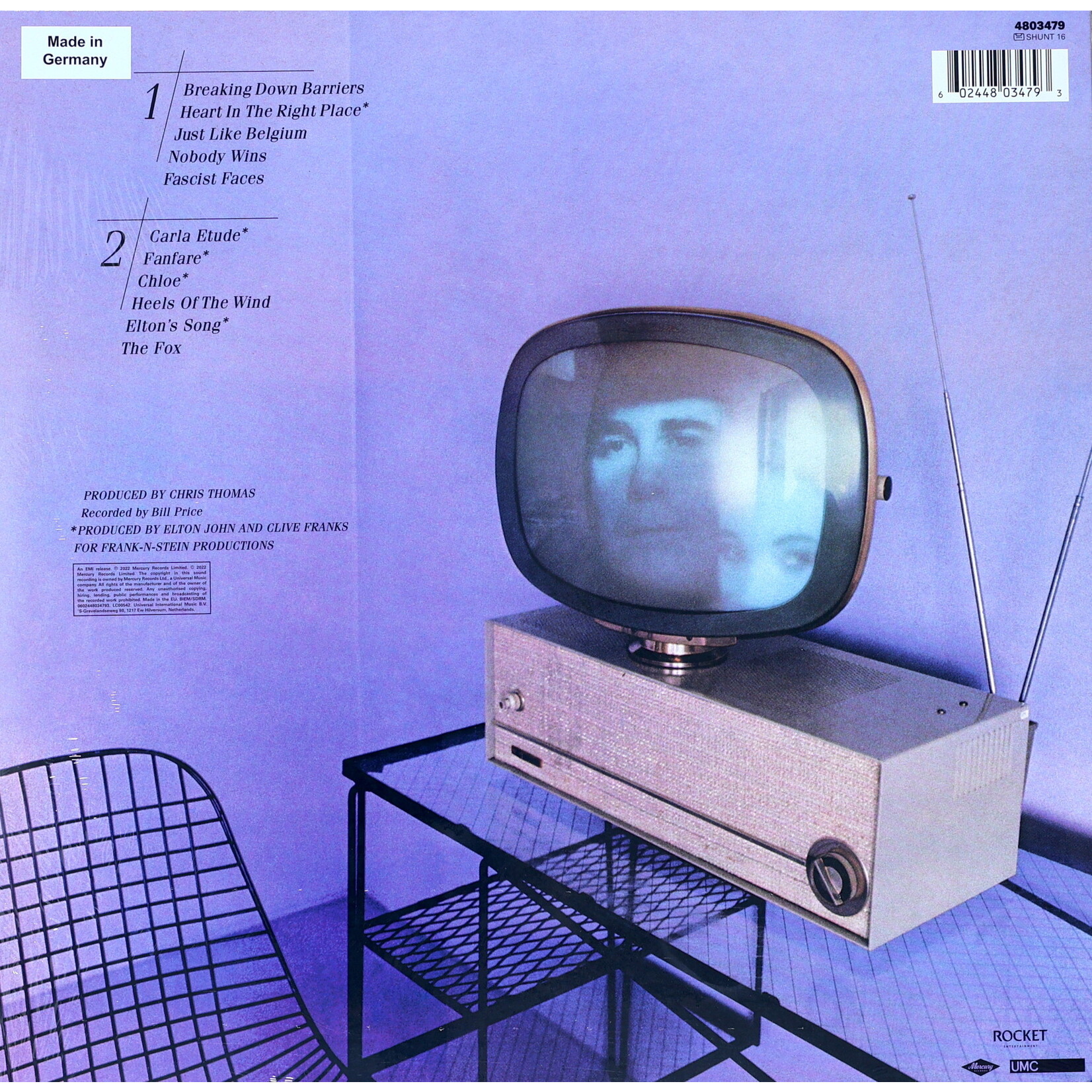 JOHN ELTON - FOX - REISSUE REMASTERED LP