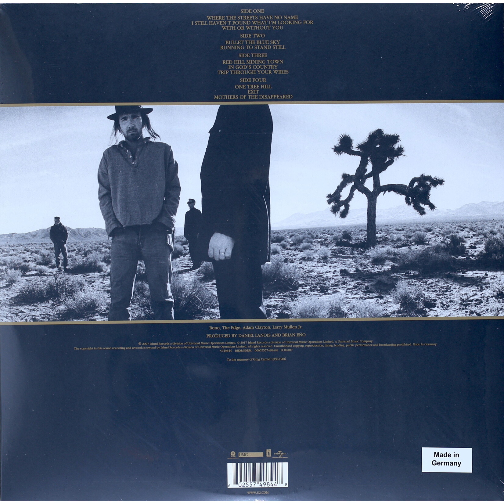 U2 - JOSHUA TREE - GATEFOLD 30TH ANNIVERSARY 2LP