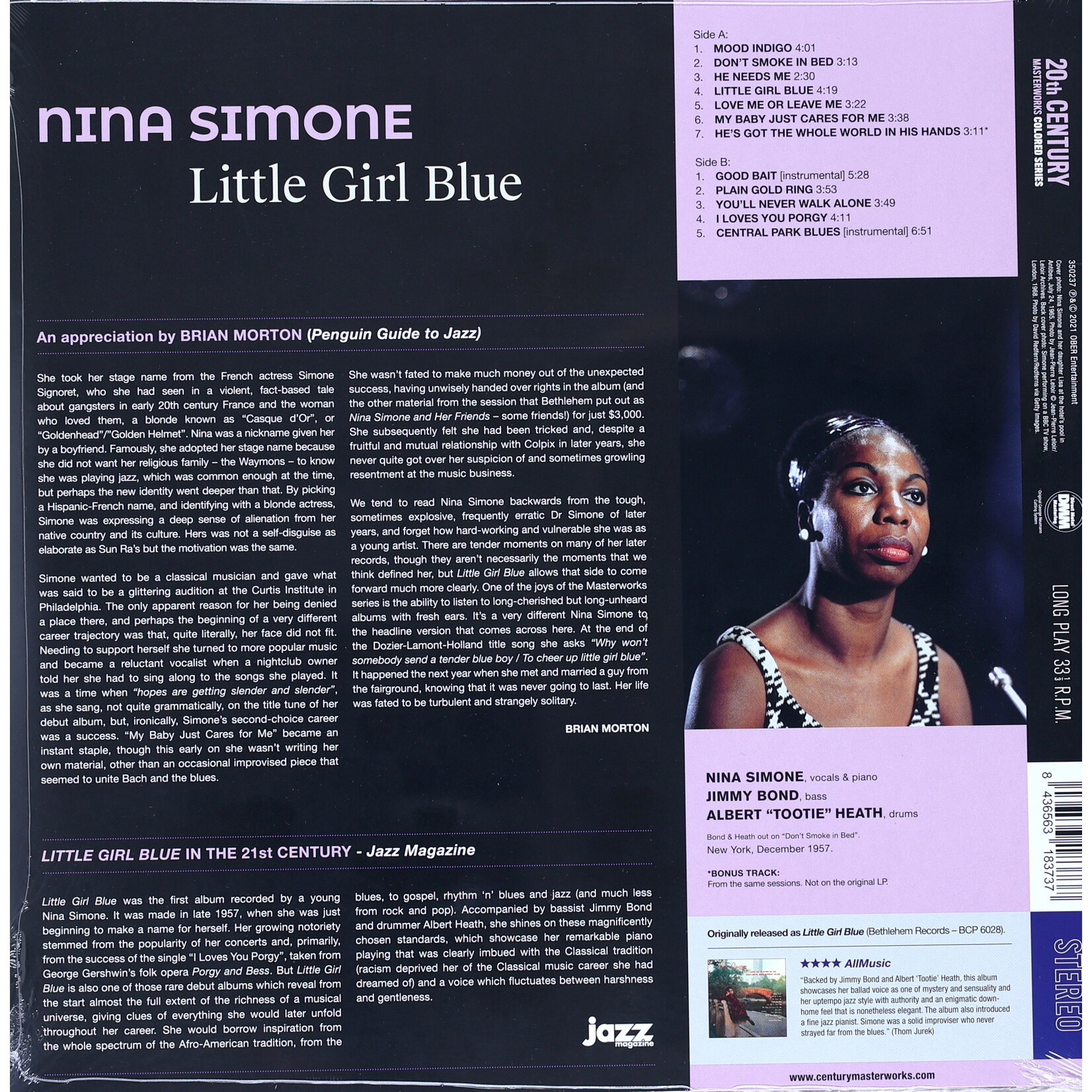 SIMONE NINA - LITTLE GIRL BLUE - LTD COLORED BLUE LP