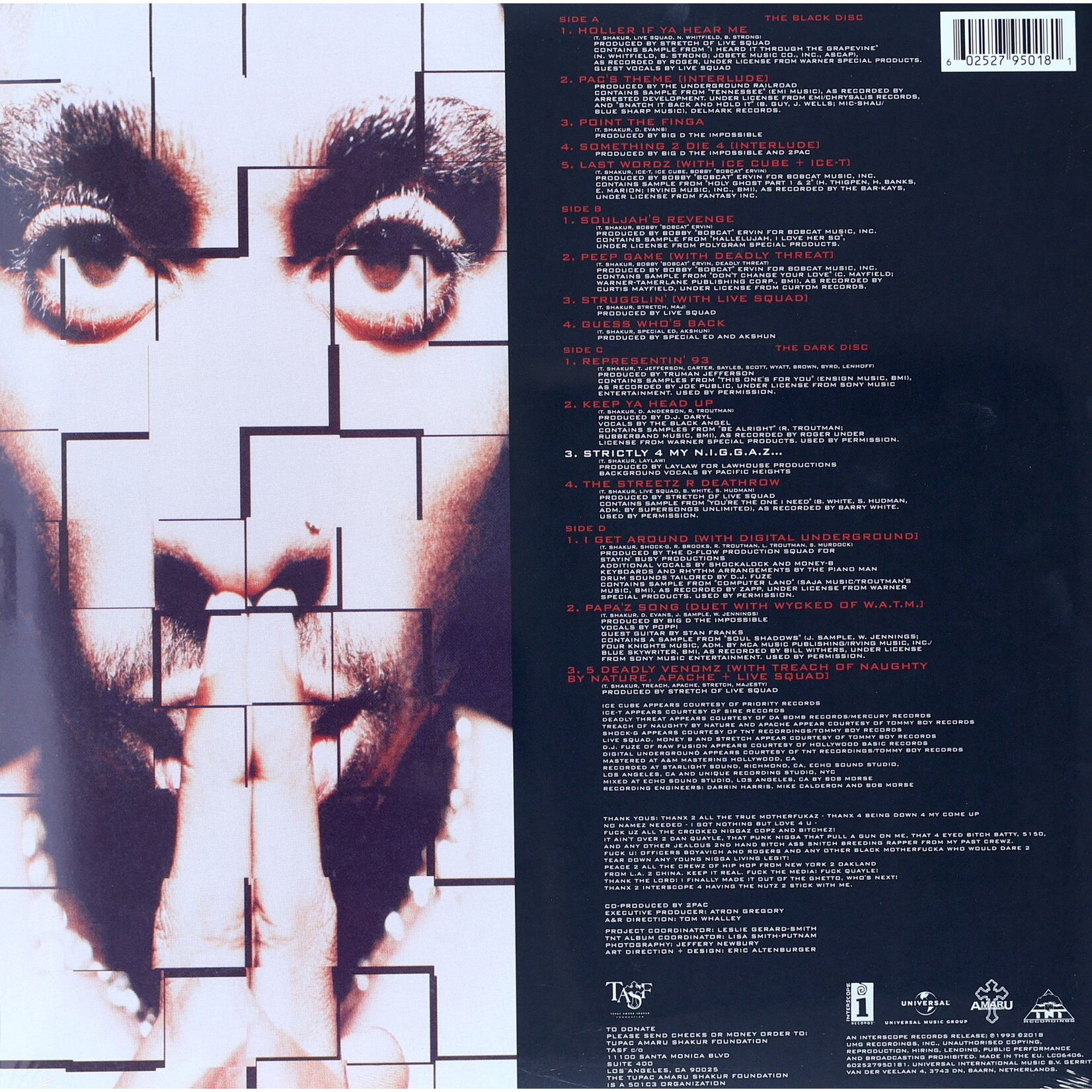 2PAC - STRICTLY 4 MY N.I.G.G.A.Z. - 2LP