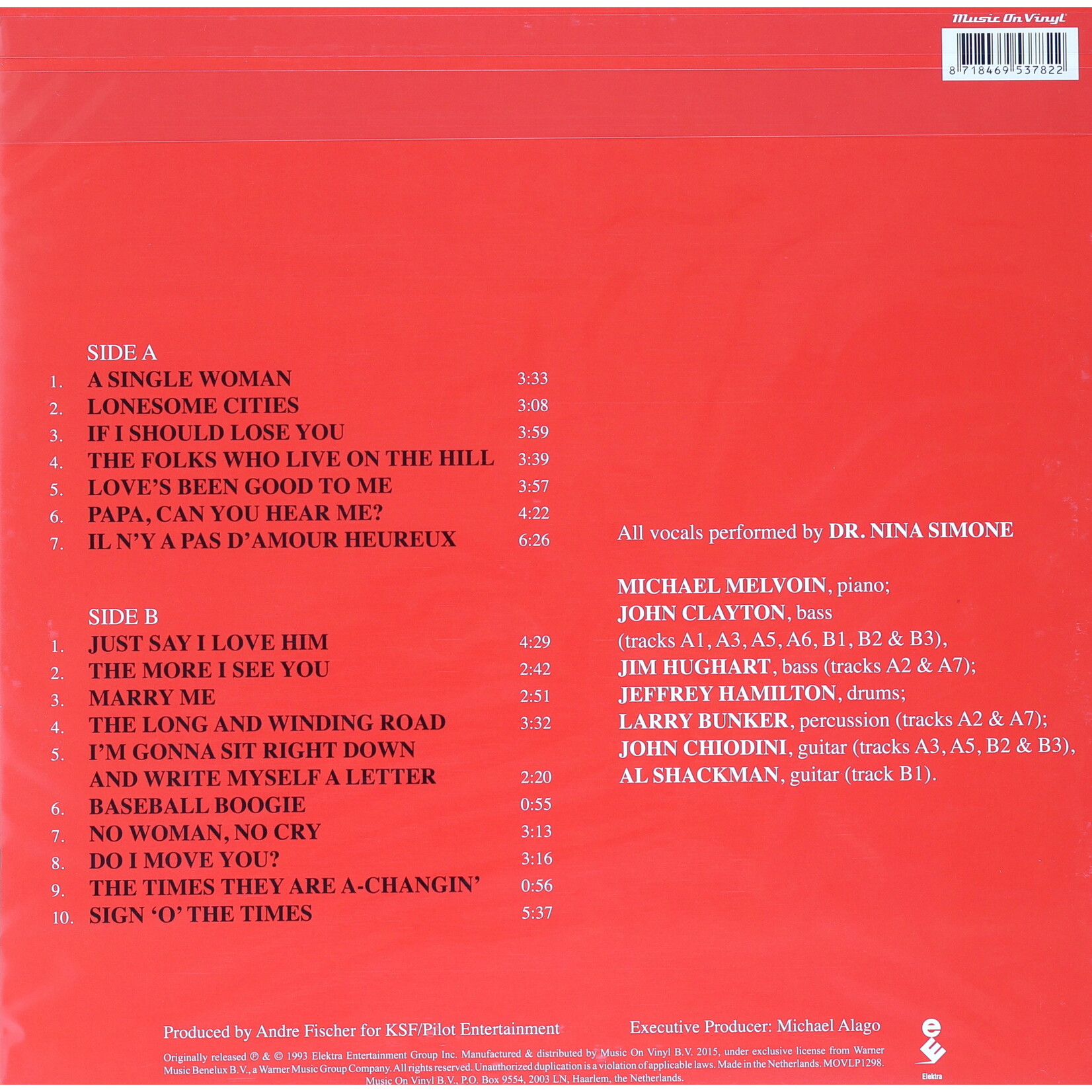 SIMONE NINA - A SINGLE WOMAN - LP