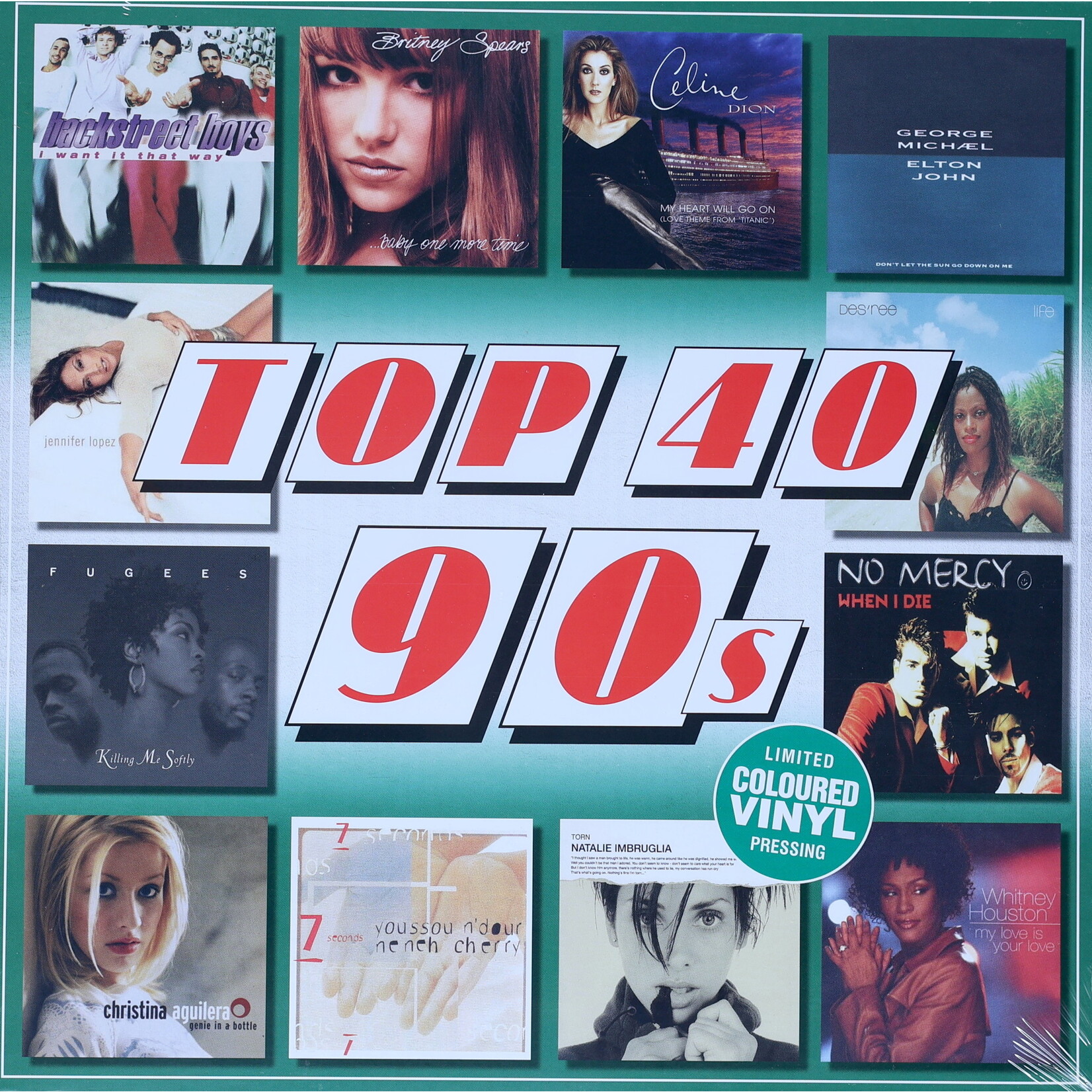 VARIOUS ARTISTS - TOP 40 - 90S - COLORED GREEN LP