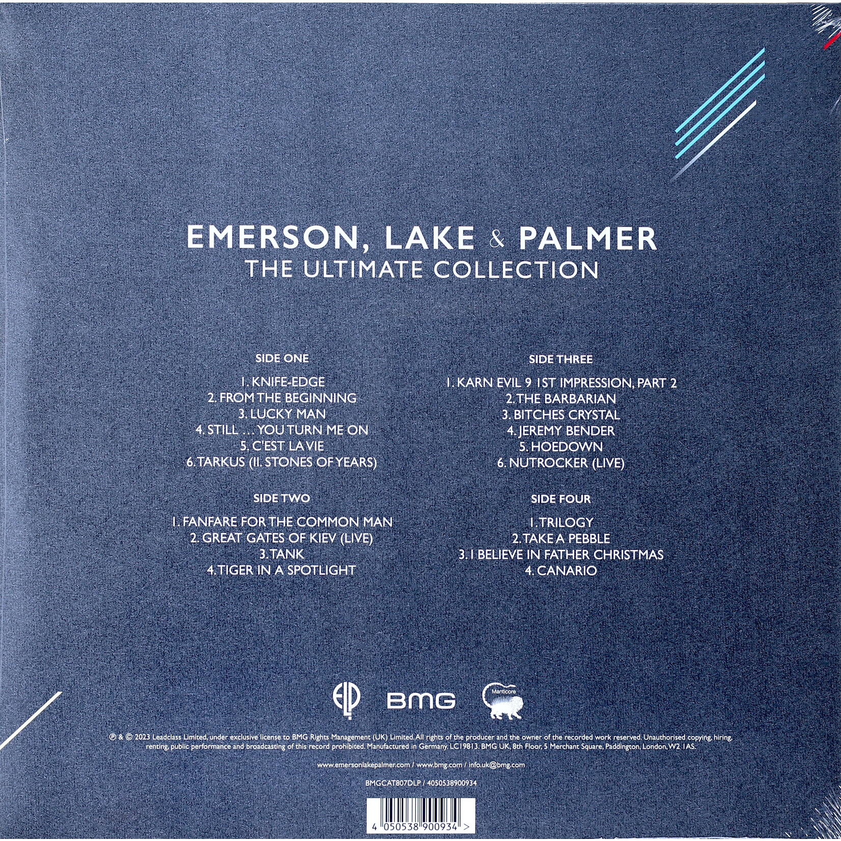 EMERSON, LAKE & PALMER - ULTIMATE COLLECTION - GATEFOLD 2LP