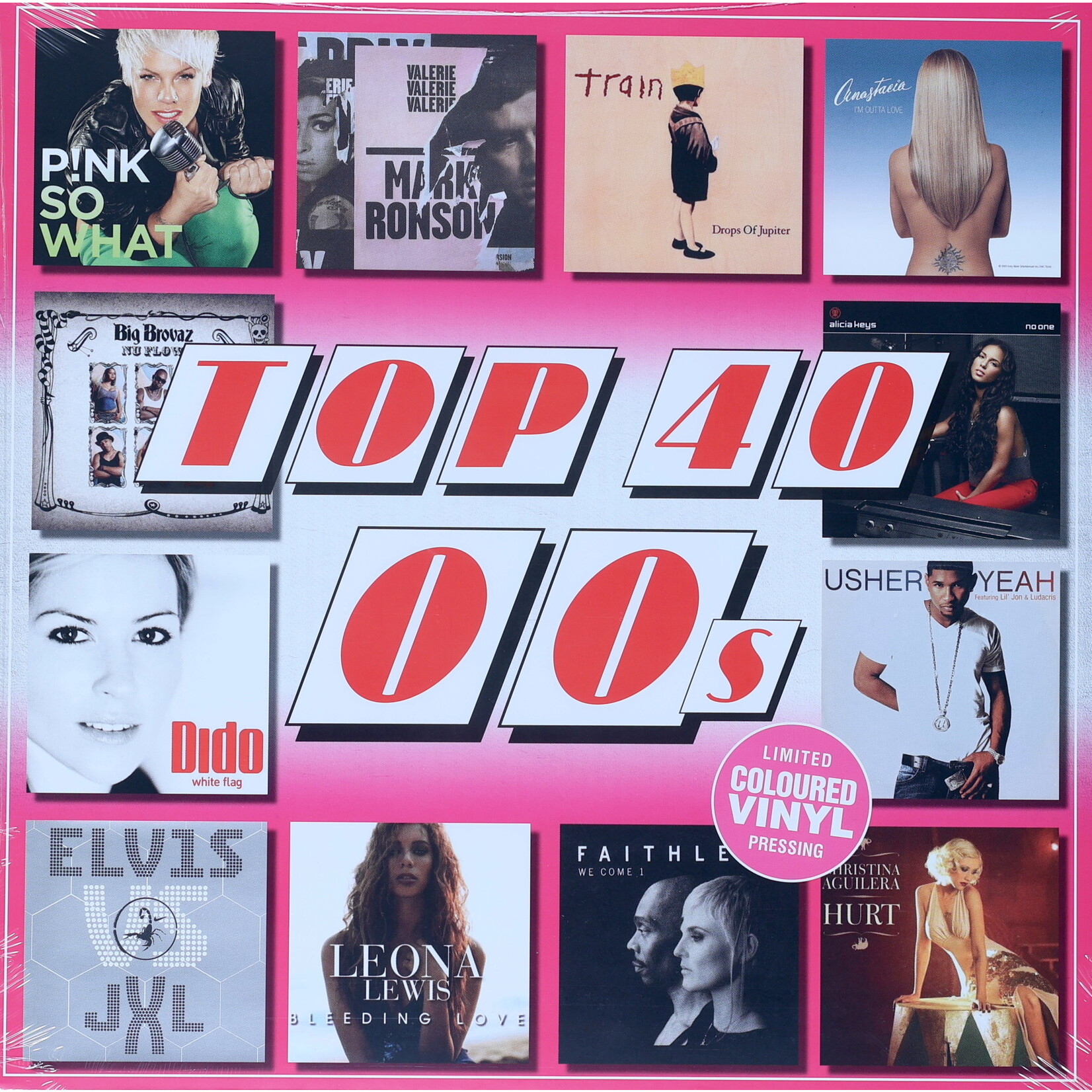 VARIOUS ARTISTS - TOP 40 - 00'S - COLORED PINK LP