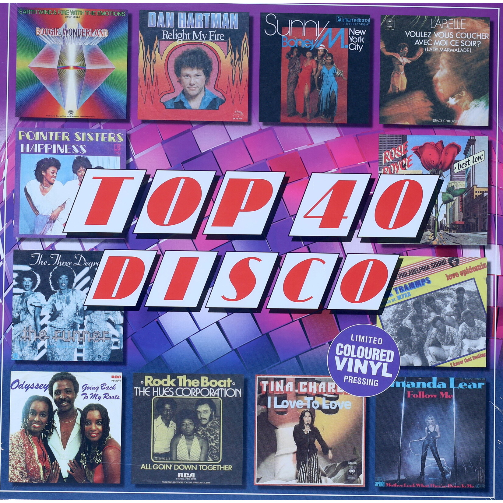 VARIOUS ARTISTS - TOP 40 - DISCO - COLORED PURPLE LP