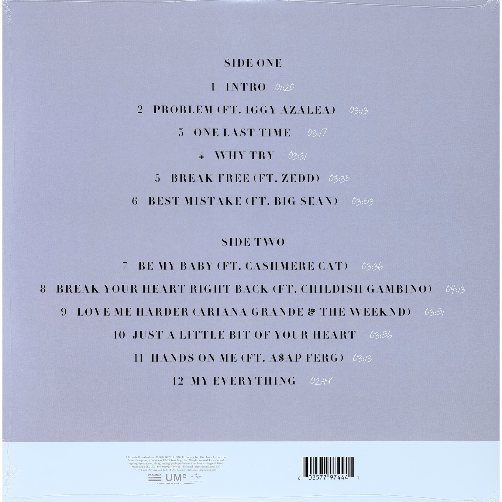 GRANDE, ARIANA - MY EVERYTHING - GATEFOLD LP