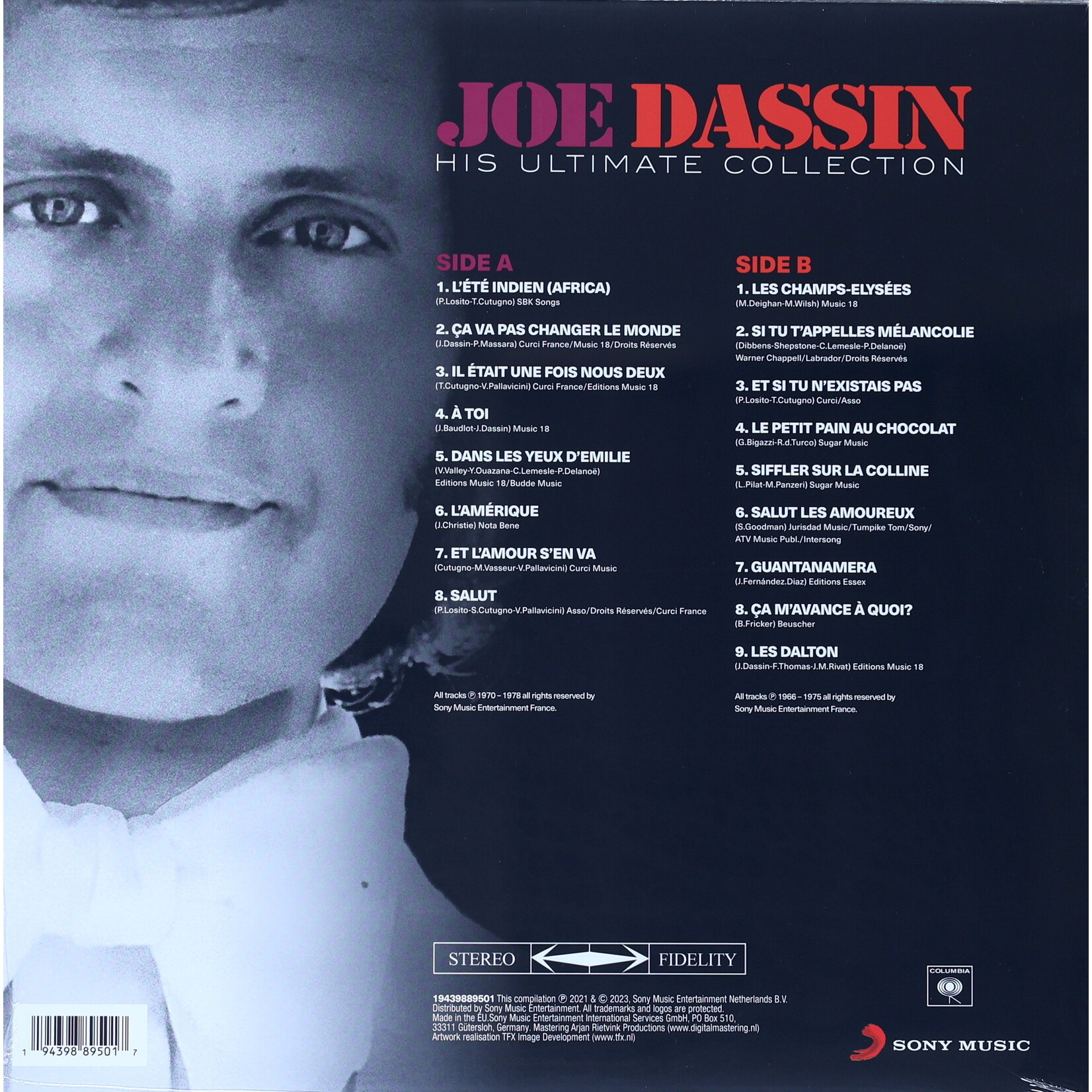 DASSIN, JOE - HIS ULTIMATE COLLECTION - LP