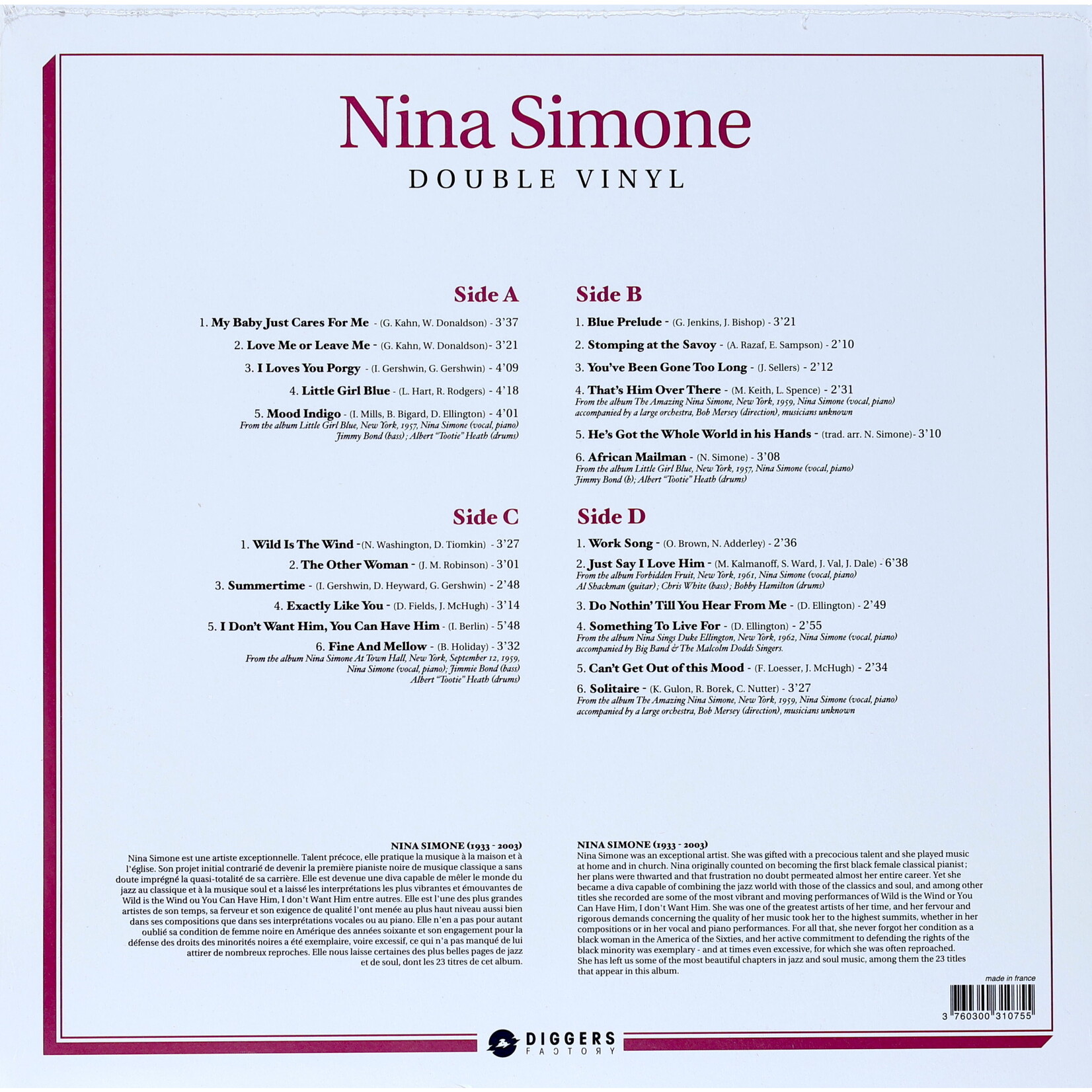 SIMONE, NINA - 1957 - 1962 THE ESSENTIAL WORKS - 2LP