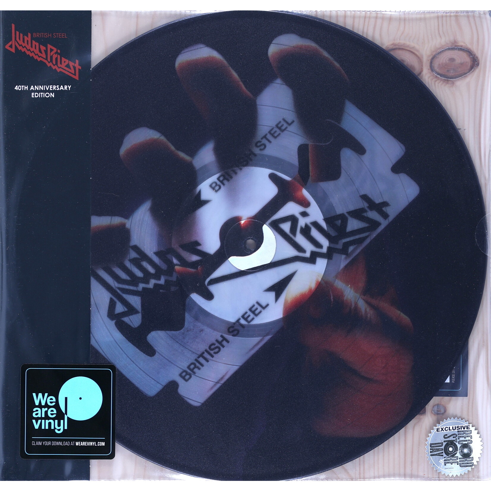 JUDAS PRIEST - BRITISH STEEL - COLORED RED WHITE BLUE SPLATTER 2LP