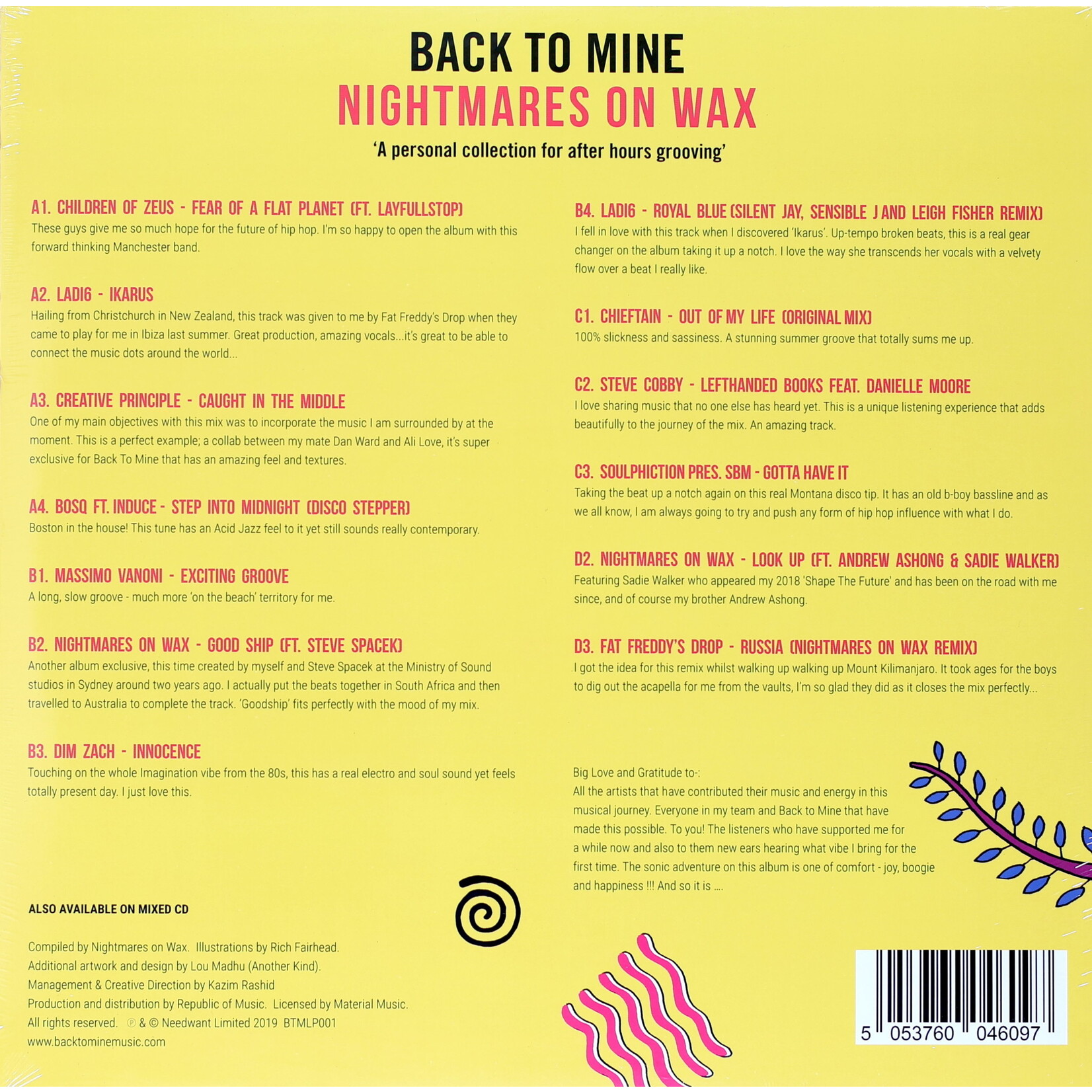 NIGHTMARES ON WAX - BACK TO MINE - 2LP