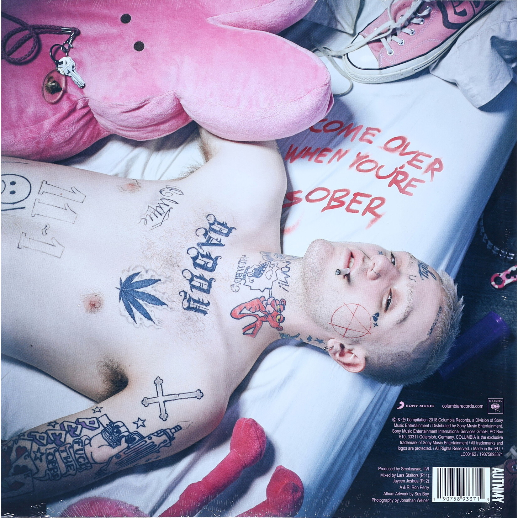 LIL PEEP - COME OVER WHEN YOU'RE SOBER - GATEFOLD COLORED NEON PINK & BLACK 2LP