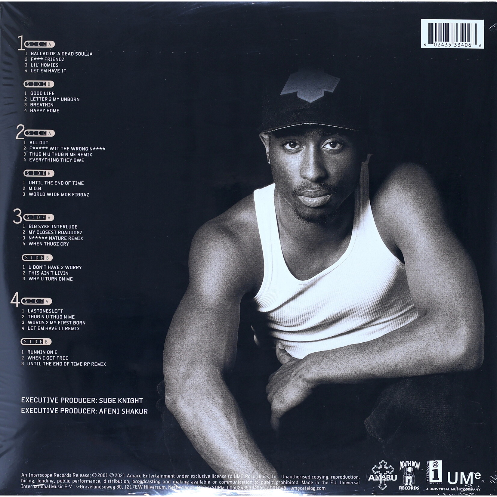 2PAC - UNTIL THE END OF TIME - GATEFOLD REISSUE 4LP