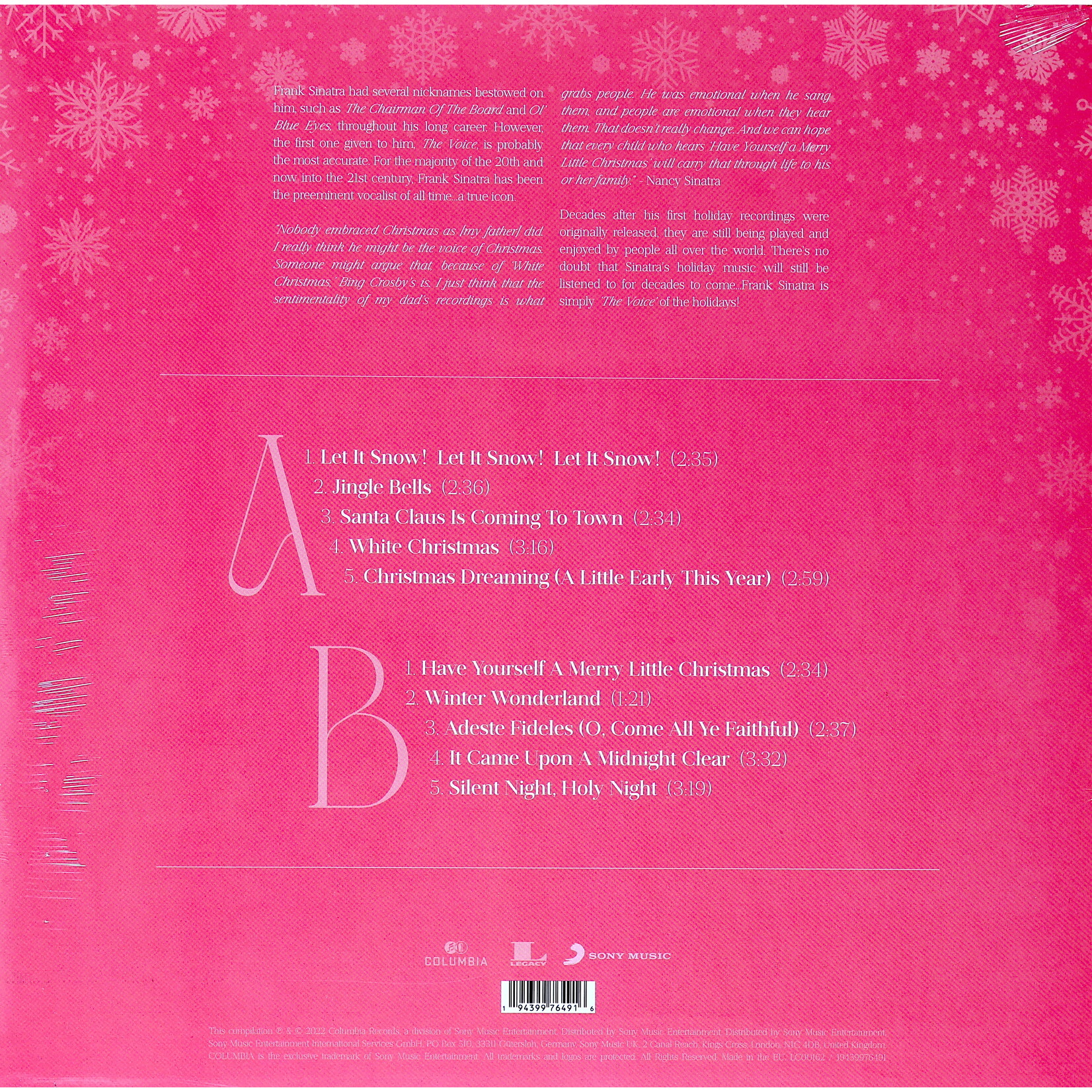 SINATRA, FRANK - CHRISTMAS WITH FRANK SINATRA - COLORED WHITE LP