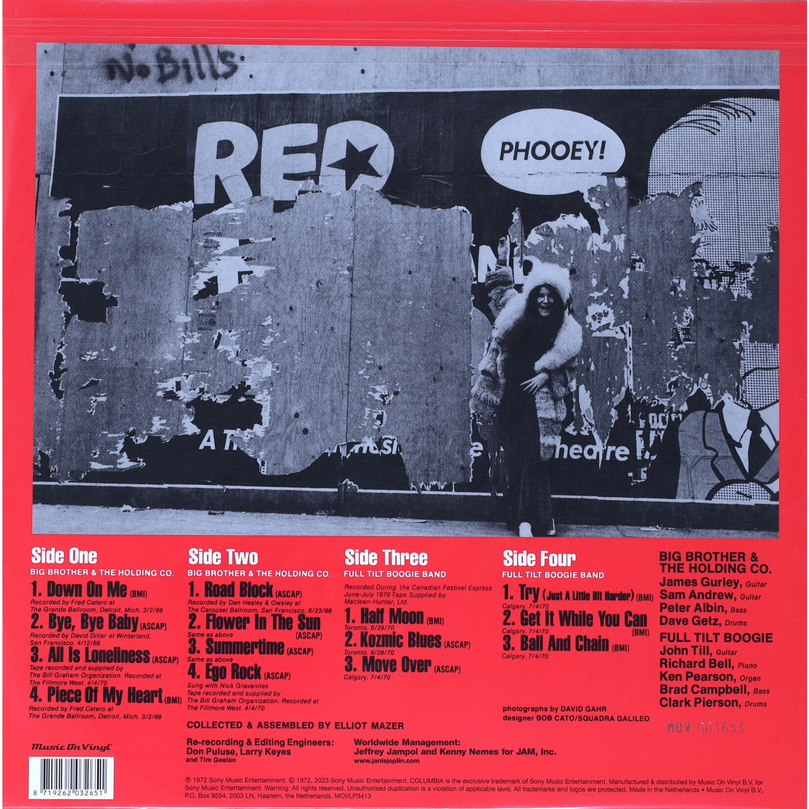 JOPLIN, JANIS - JOPLIN IN CONCERT - GATEFOLD COLORED RED 2LP