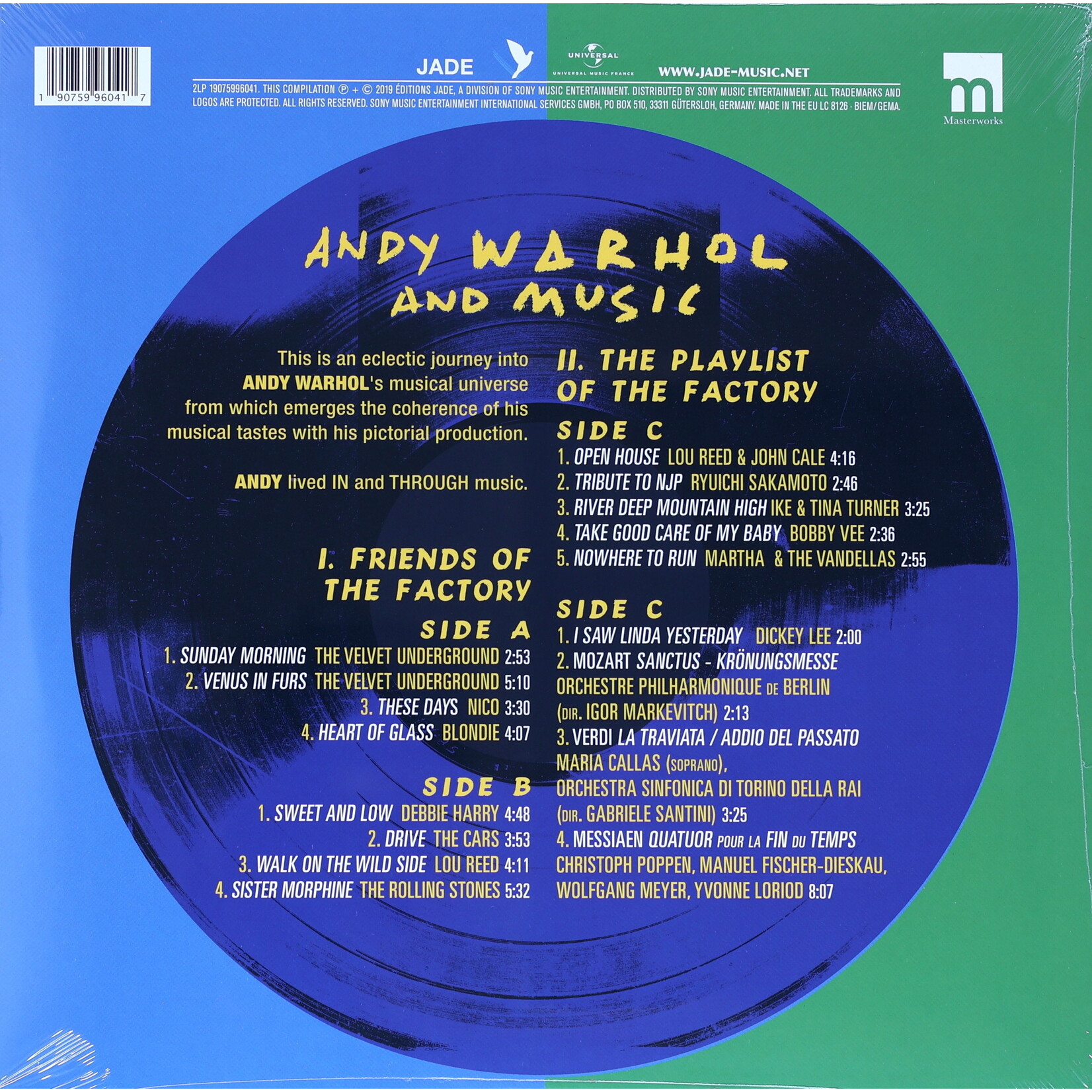 VARIOUS ARTISTS - ANDY WARHOL AND MUSIC - GATEFOLD 2LP