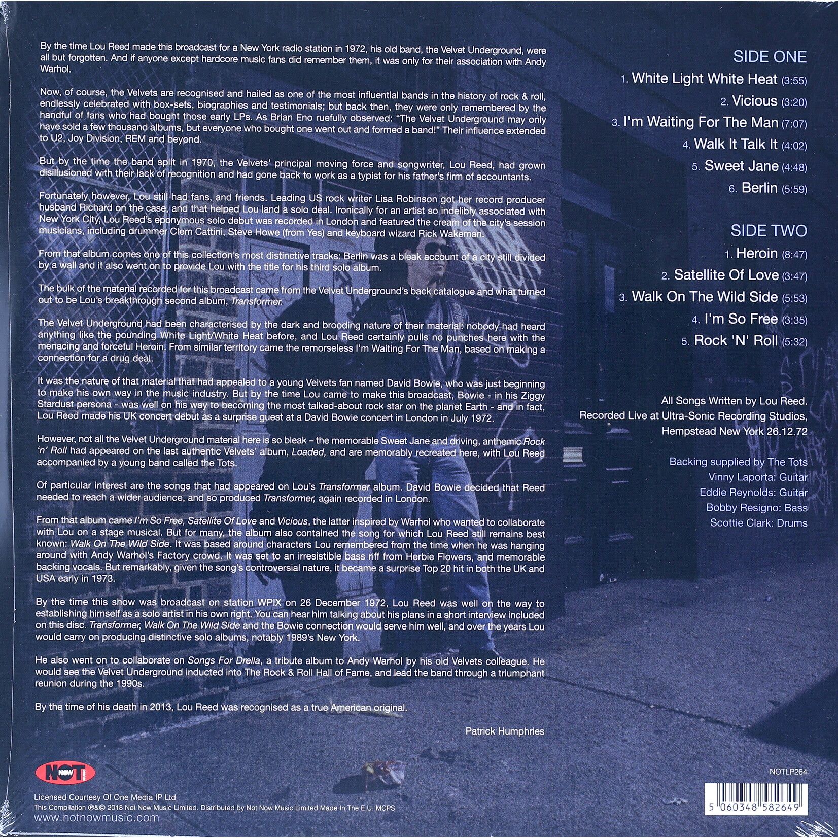 REED, LOU - ROCK 'N' ROLL - COLORED BLUE LP