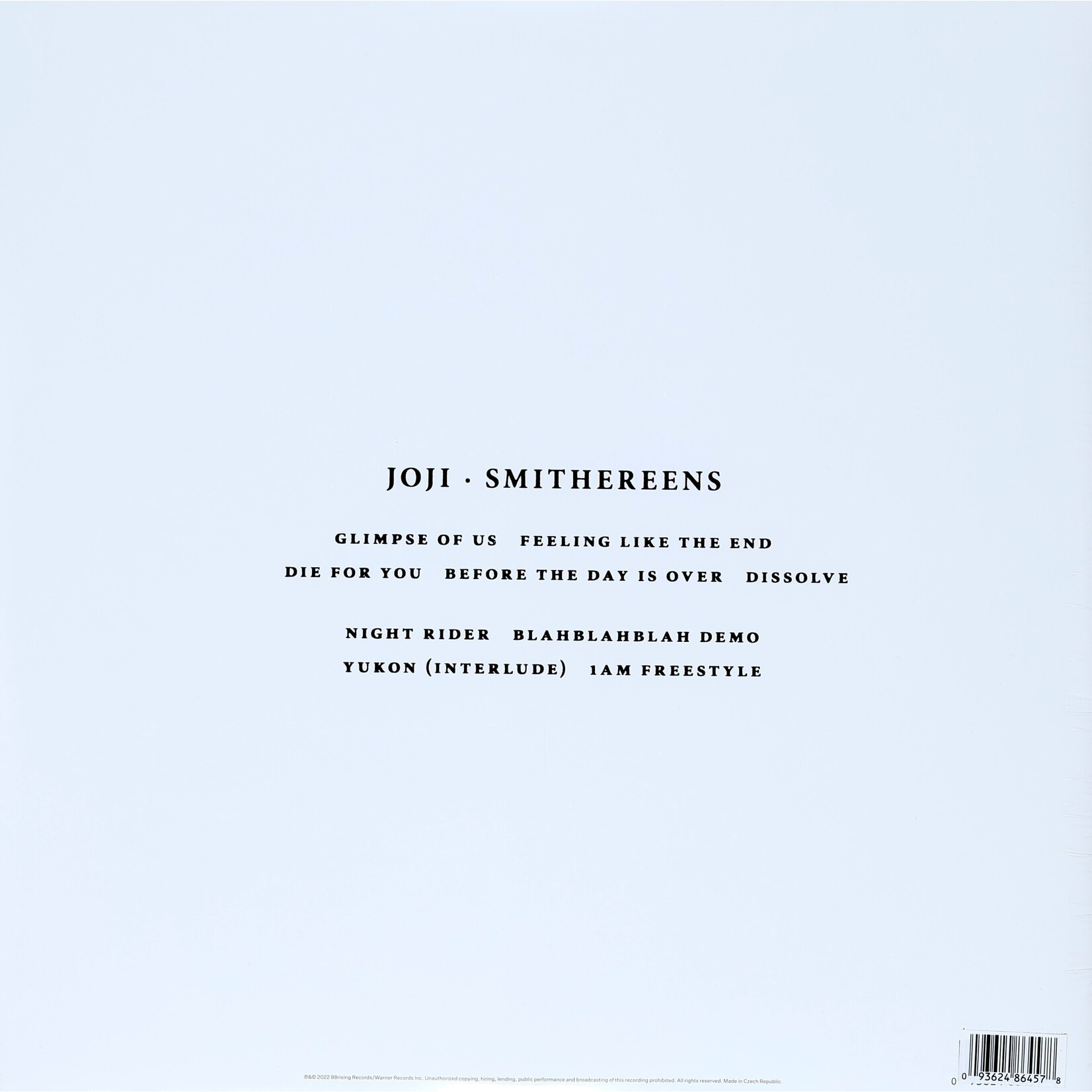 JOJI -SMITHEREENS - COLORED CLEAR LP