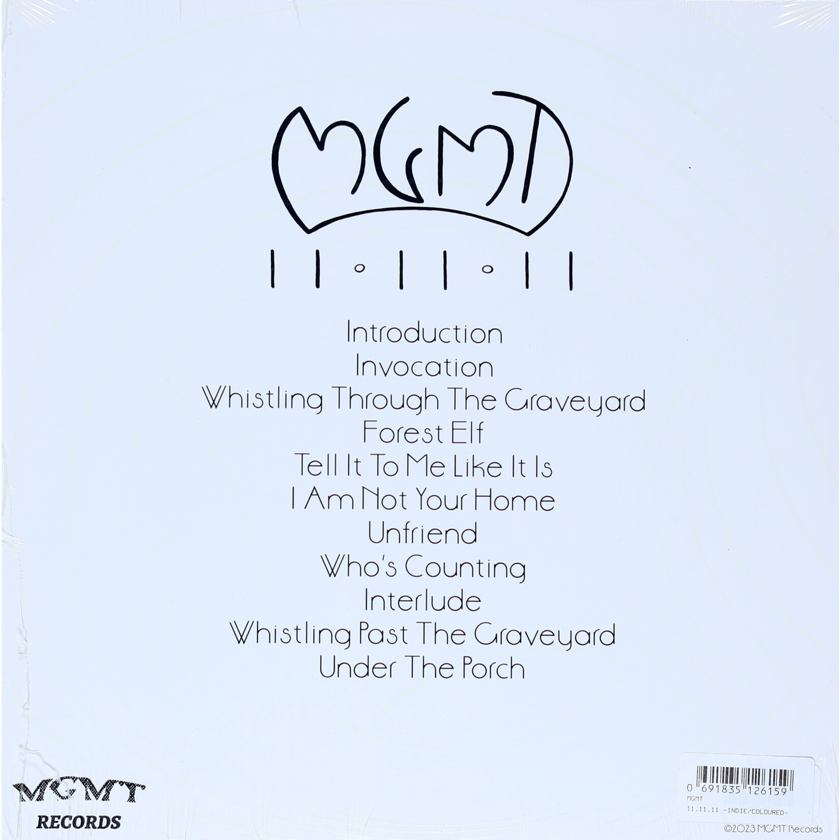 MGMT - 11.11.11 - COLORED SEA GLASS BLUE LP
