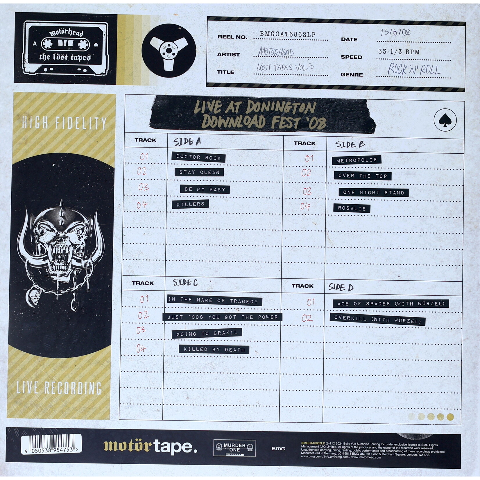 MOTORHEAD - THE LOST TAPES, VOL. 5 - GATEFOLD COLORED YELLOW 2LP