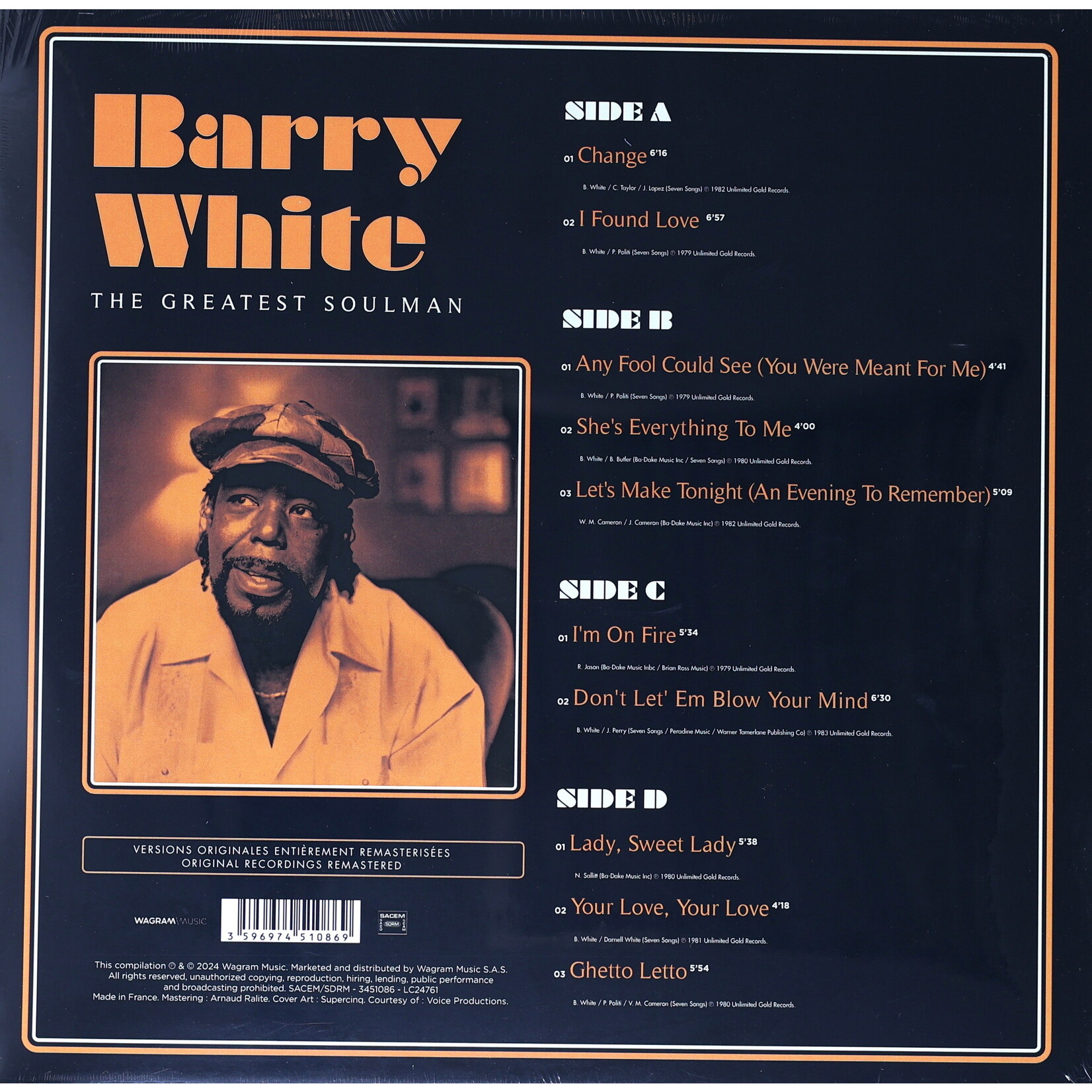 WHITE, BARRY - THE GREATEST SOULMAN - 2LP
