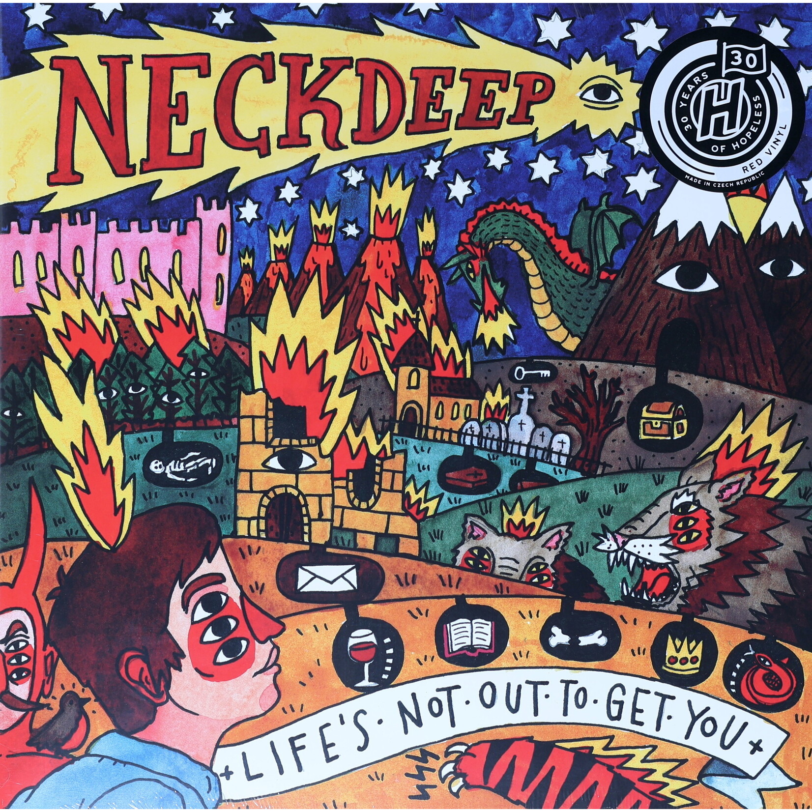 NECK DEEP - LIFE'S NOT OUT TO GET YOU - COLORED RED LP