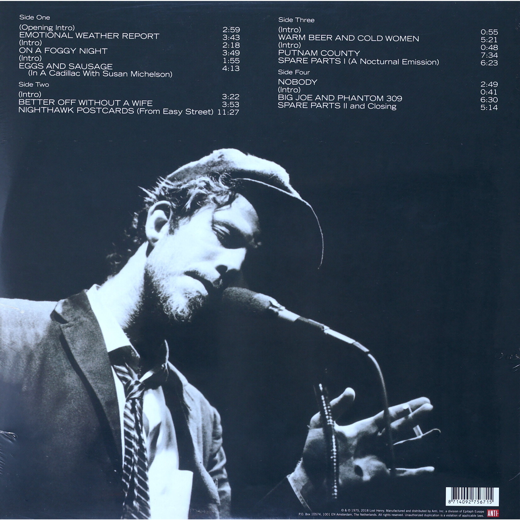 TOM WAITS - NIGHTHAWKS AT THE DINER - GATEFOLD 2LP