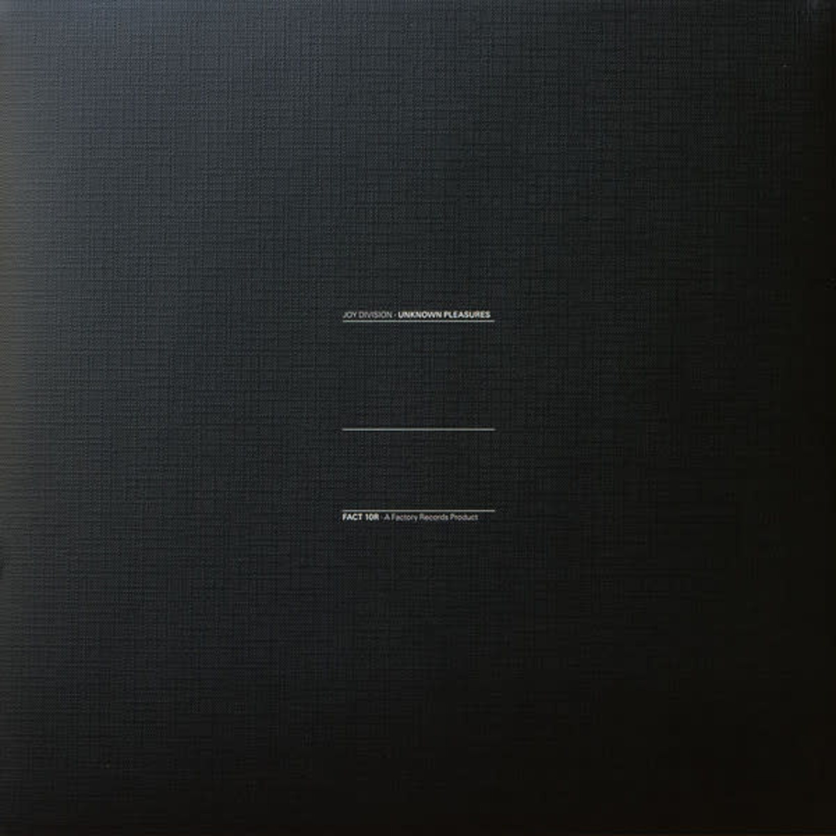 JOY DIVISION - UNKNOWN PLEASURES - REMASTERED LP